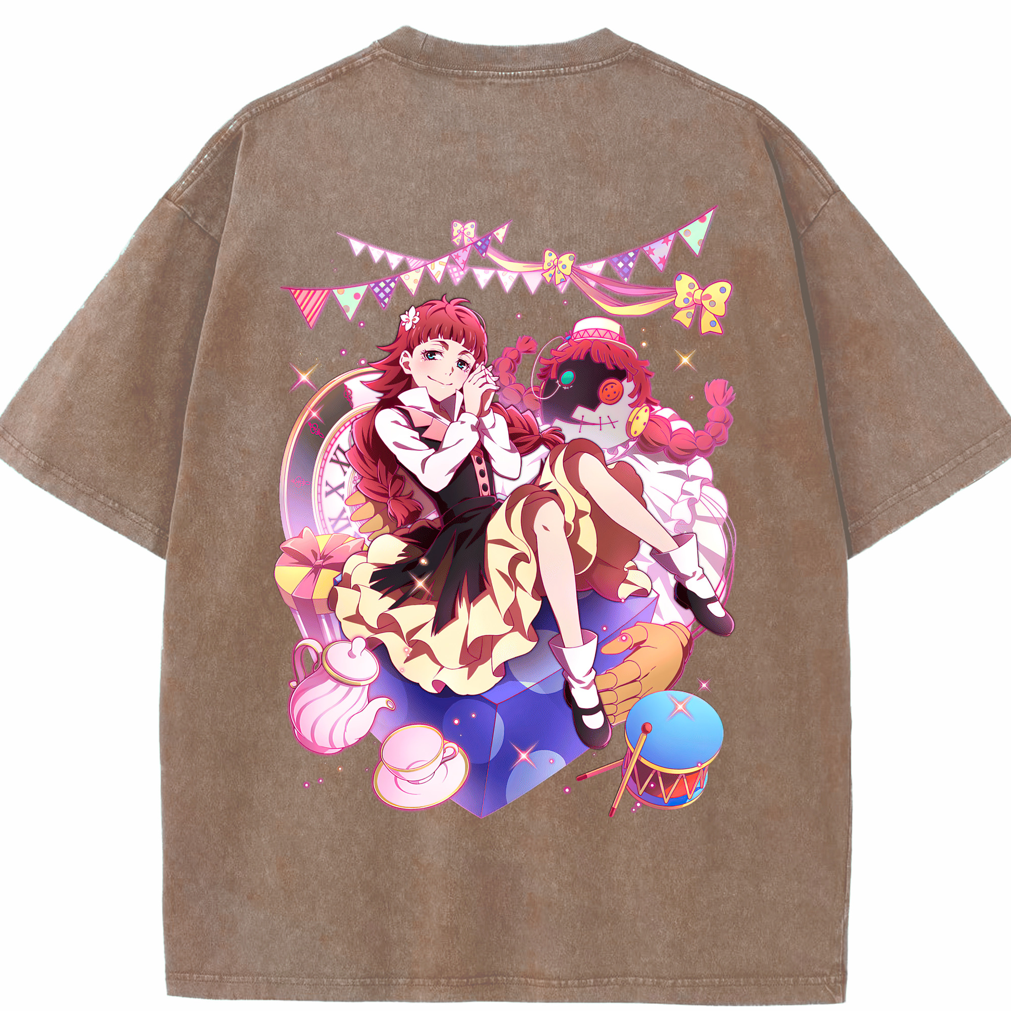 （画像用） 文豪ストレイドッグス Bungo Stray Dogs 綿100% ヴィンテージ風 半袖Tシャツ（背面プリント）