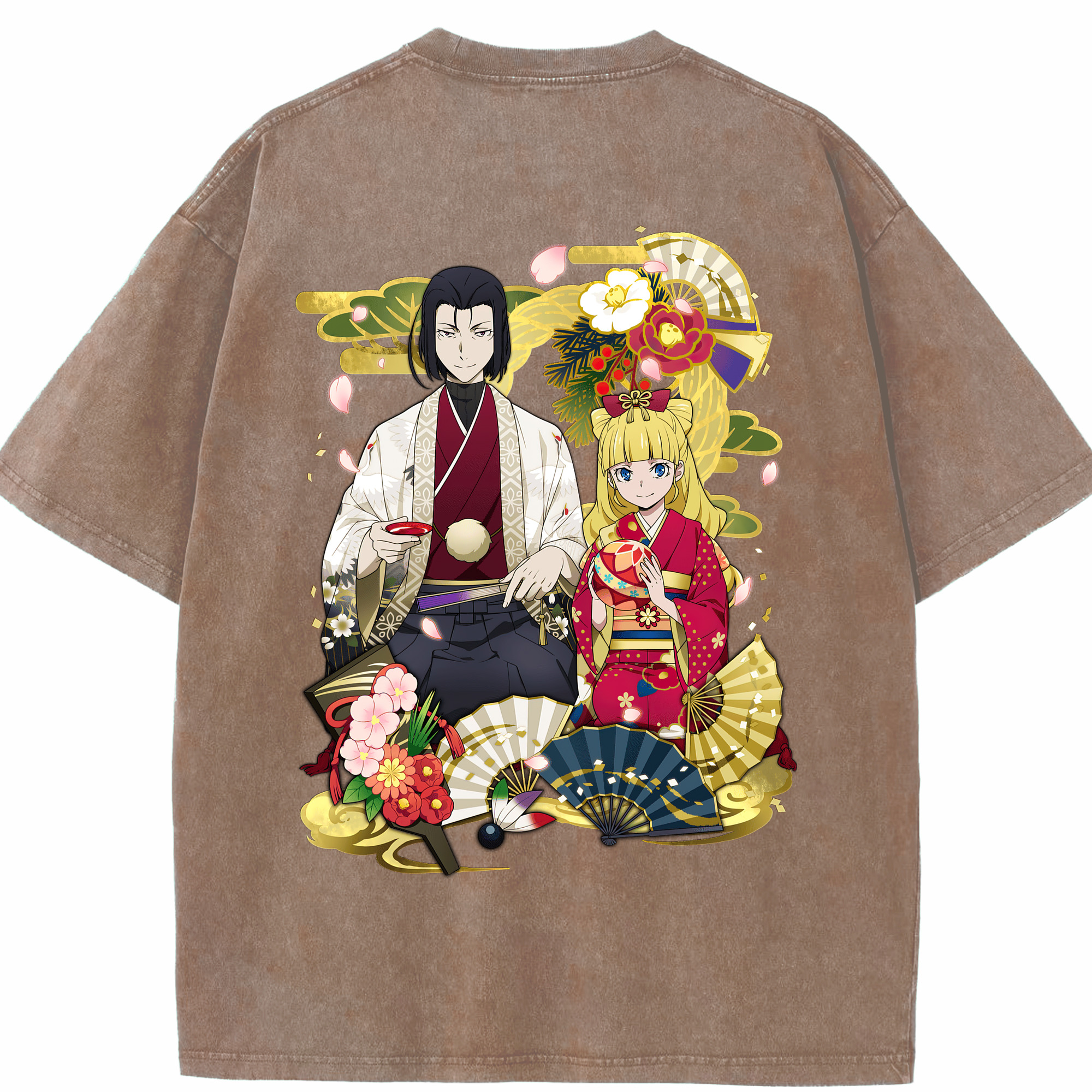 （画像用） 文豪ストレイドッグス Bungo Stray Dogs 綿100% ヴィンテージ風 半袖Tシャツ（背面プリント）