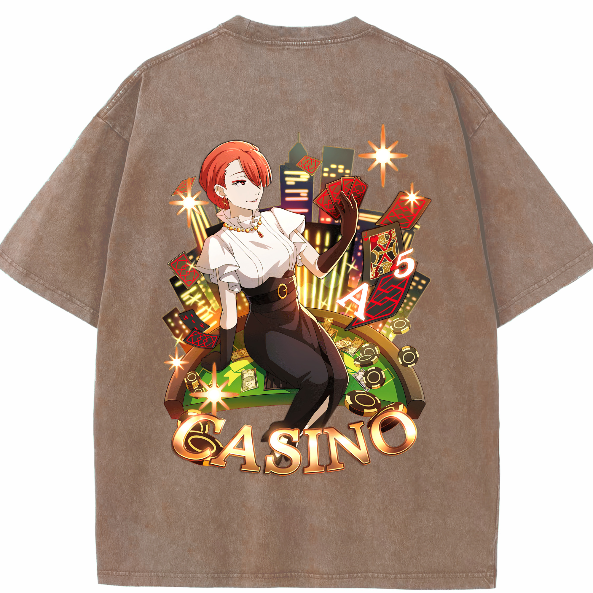 （画像用） 文豪ストレイドッグス Bungo Stray Dogs 綿100% ヴィンテージ風 半袖Tシャツ（背面プリント）