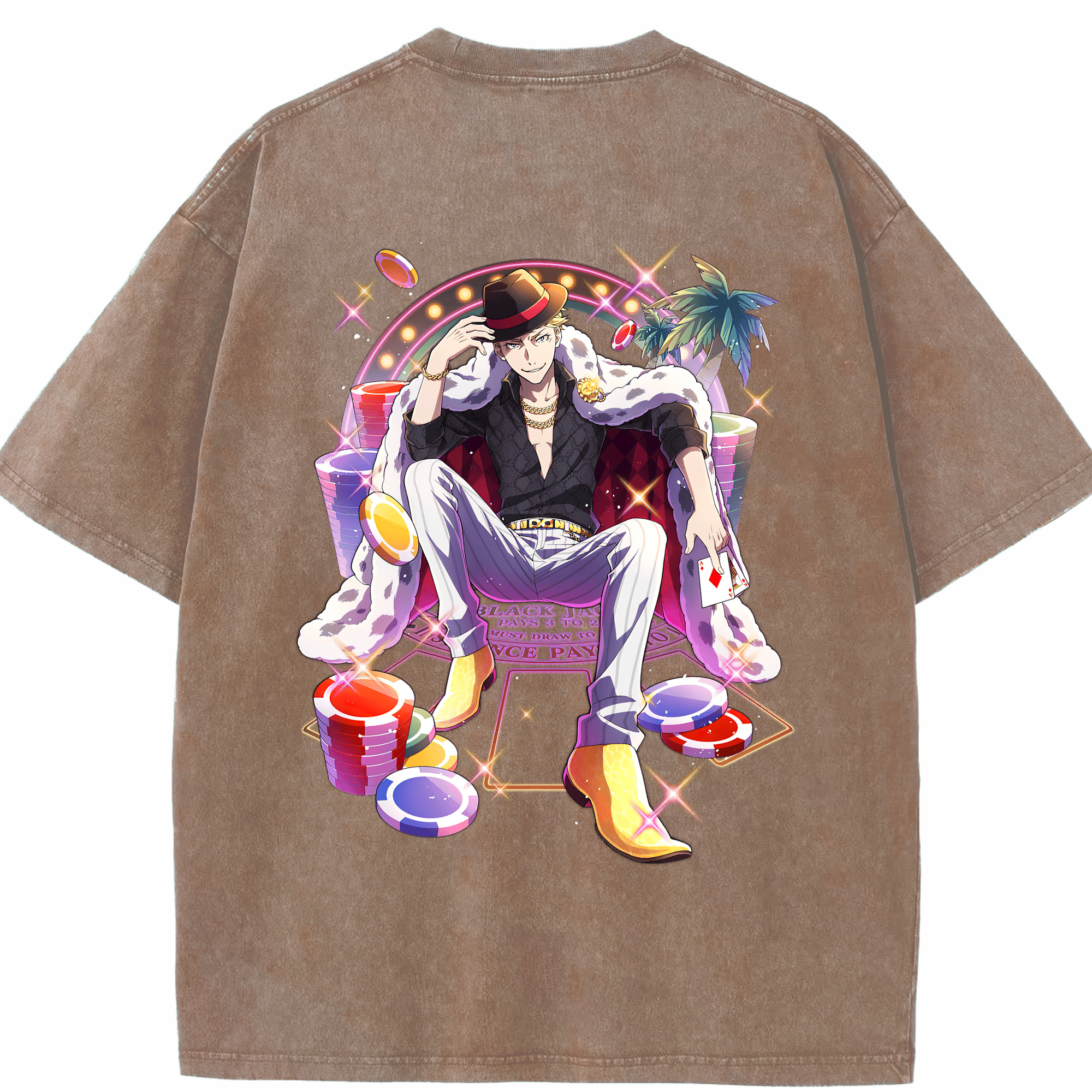 （画像用） 文豪ストレイドッグス Bungo Stray Dogs 綿100% ヴィンテージ風 半袖Tシャツ（背面プリント）
