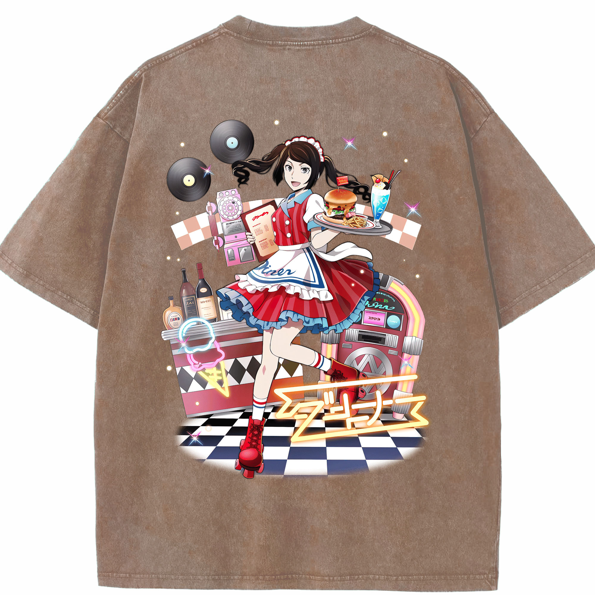 （画像用） 文豪ストレイドッグス Bungo Stray Dogs 綿100% ヴィンテージ風 半袖Tシャツ（背面プリント）