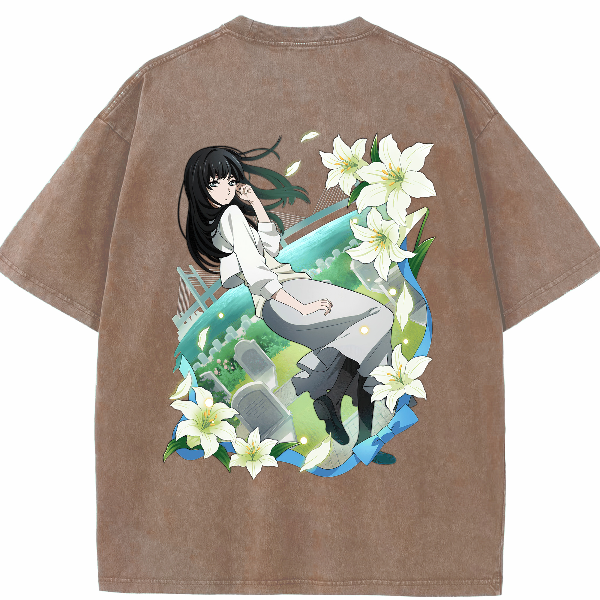 （画像用） 文豪ストレイドッグス Bungo Stray Dogs 綿100% ヴィンテージ風 半袖Tシャツ（背面プリント）