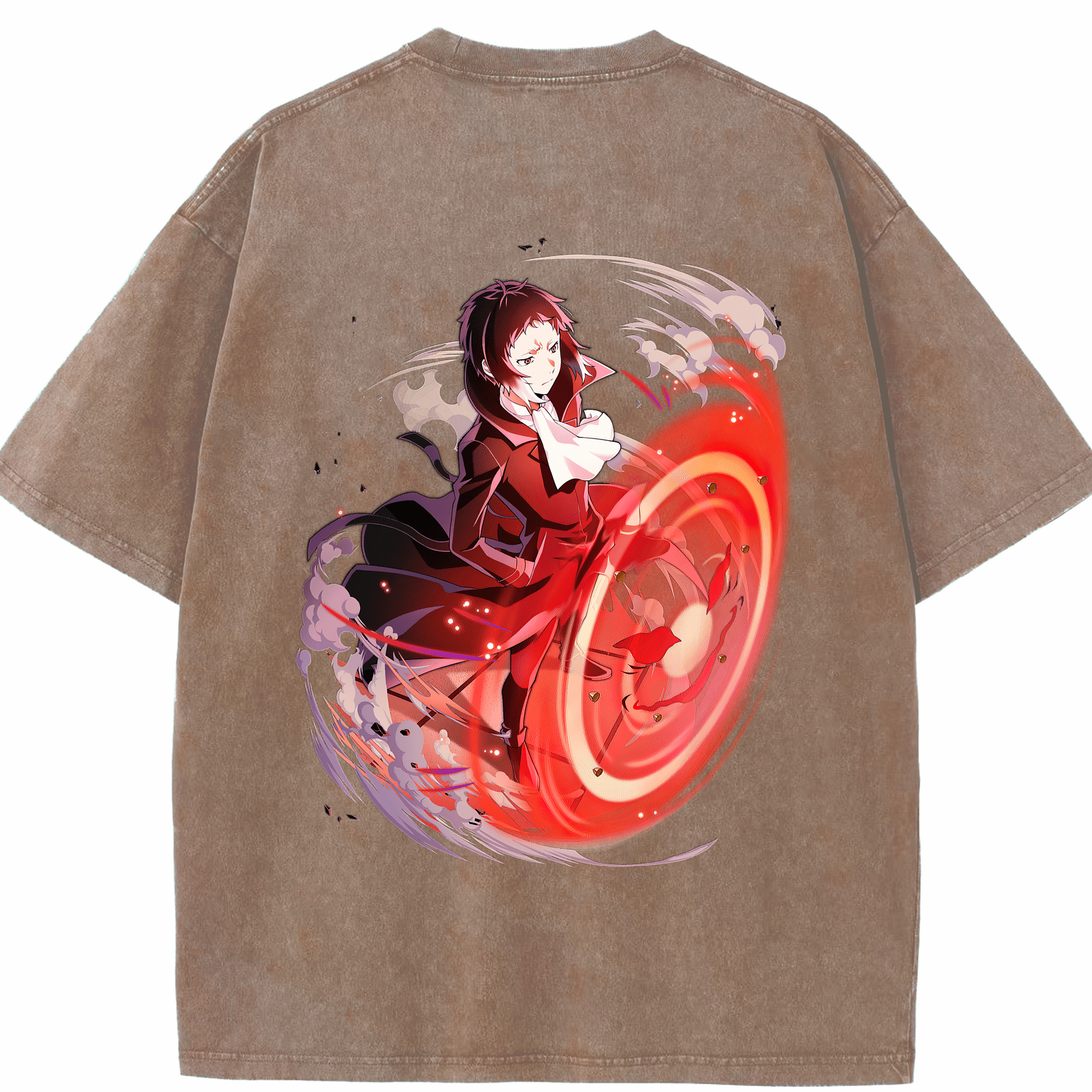（画像用） 文豪ストレイドッグス Bungo Stray Dogs 綿100% ヴィンテージ風 半袖Tシャツ（背面プリント）