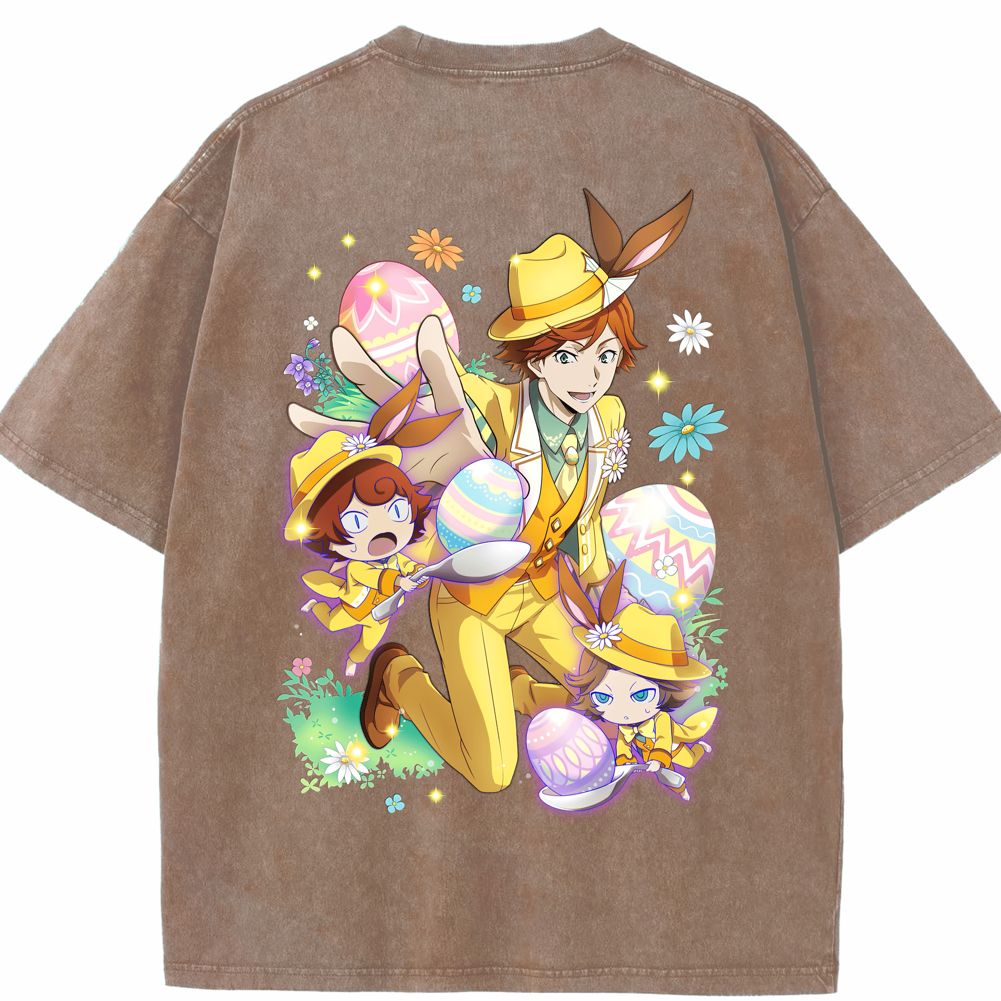 （画像用） 文豪ストレイドッグス Bungo Stray Dogs 綿100% ヴィンテージ風 半袖Tシャツ（背面プリント）