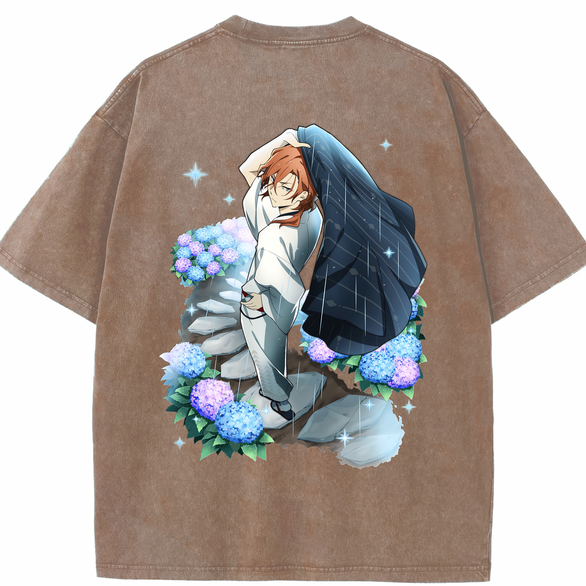 （画像用） 文豪ストレイドッグス Bungo Stray Dogs 綿100% ヴィンテージ風 半袖Tシャツ（背面プリント）