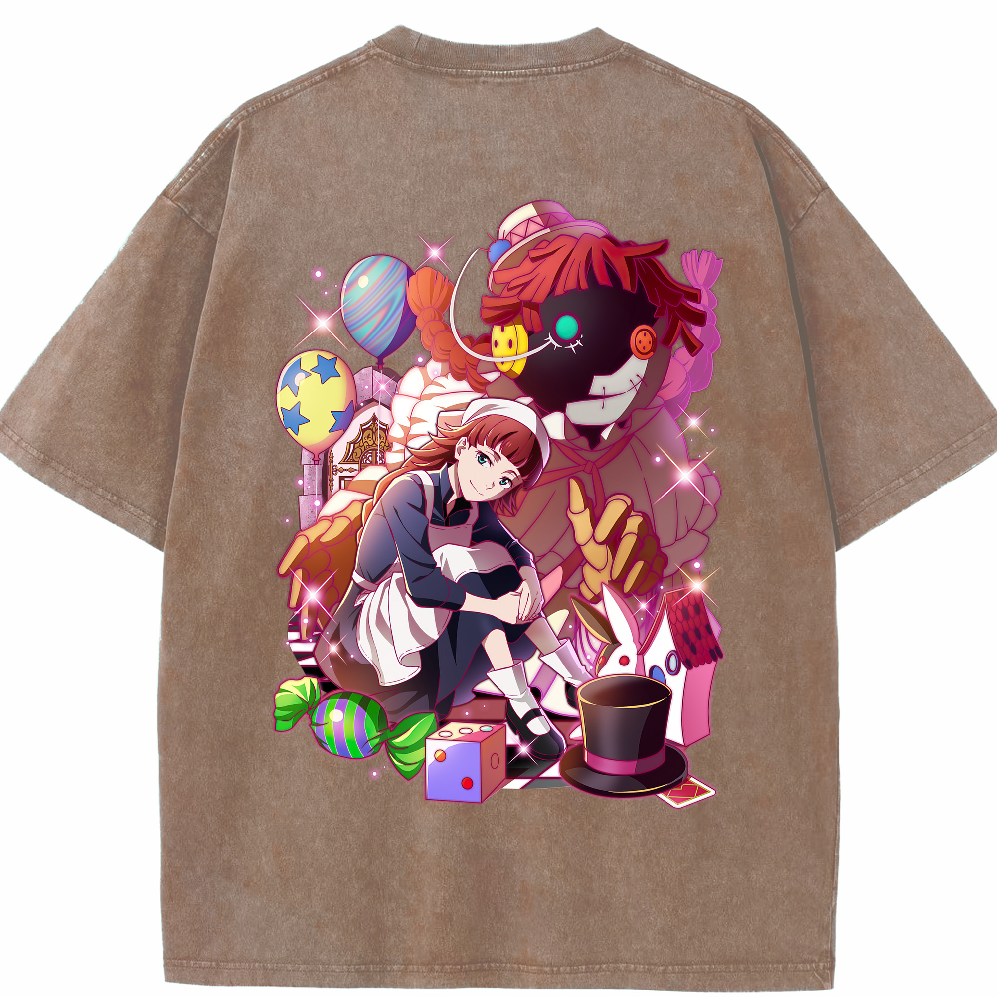（画像用） 文豪ストレイドッグス Bungo Stray Dogs 綿100% ヴィンテージ風 半袖Tシャツ（背面プリント）