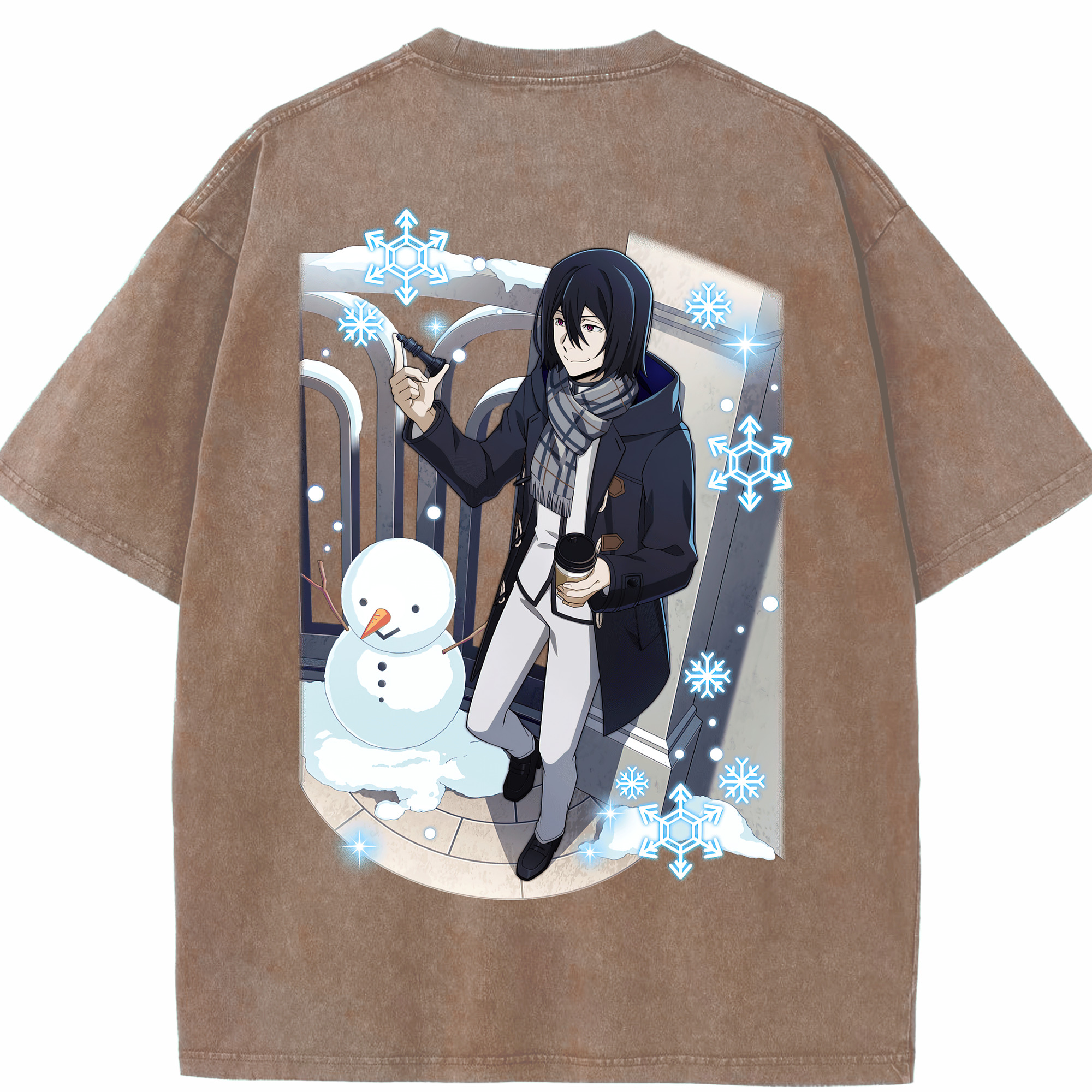 （画像用） 文豪ストレイドッグス Bungo Stray Dogs 綿100% ヴィンテージ風 半袖Tシャツ（背面プリント）