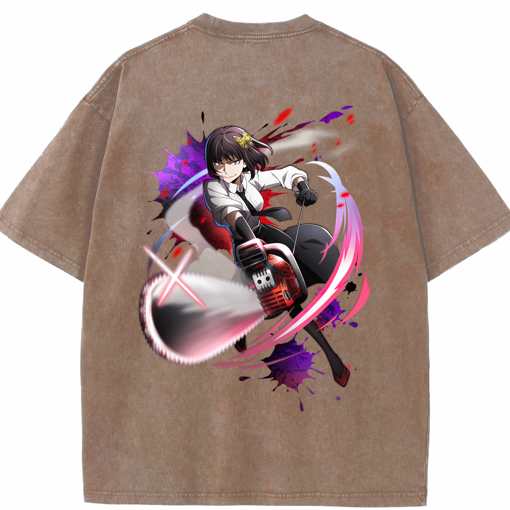 （画像用） 文豪ストレイドッグス Bungo Stray Dogs 綿100% ヴィンテージ風 半袖Tシャツ（背面プリント）