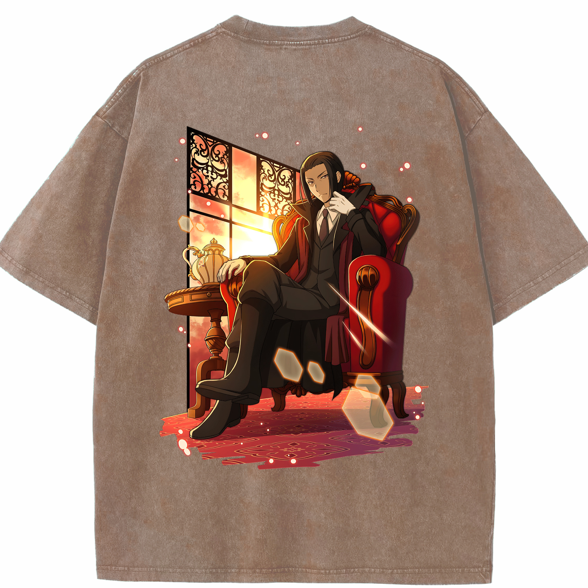 （画像用） 文豪ストレイドッグス Bungo Stray Dogs 綿100% ヴィンテージ風 半袖Tシャツ（背面プリント）