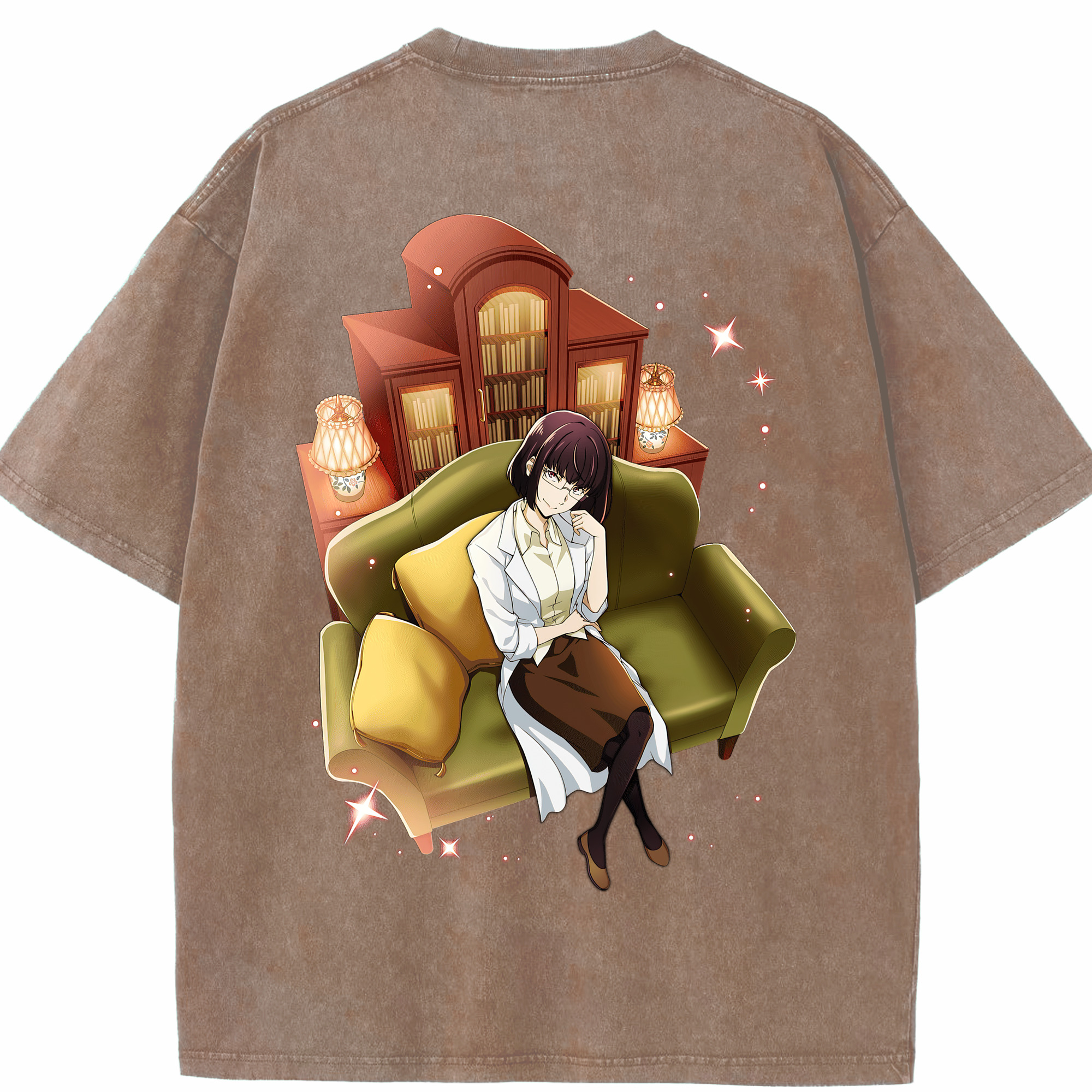 （画像用） 文豪ストレイドッグス Bungo Stray Dogs 綿100% ヴィンテージ風 半袖Tシャツ（背面プリント）