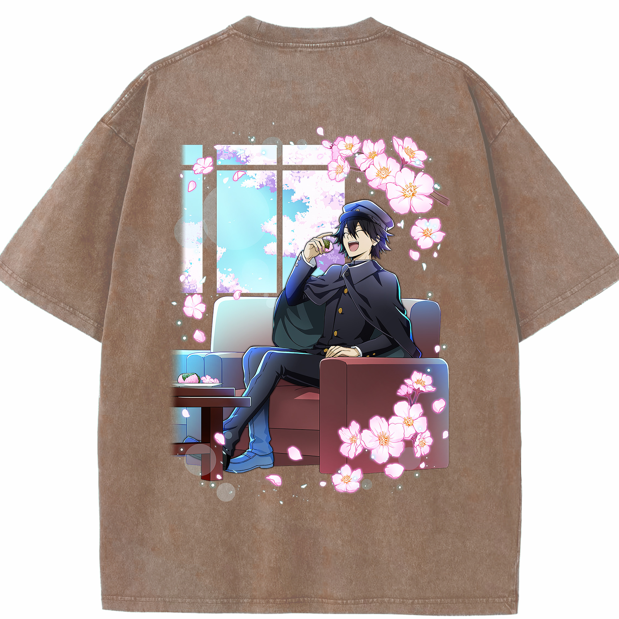 （画像用） 文豪ストレイドッグス Bungo Stray Dogs 綿100% ヴィンテージ風 半袖Tシャツ（背面プリント）