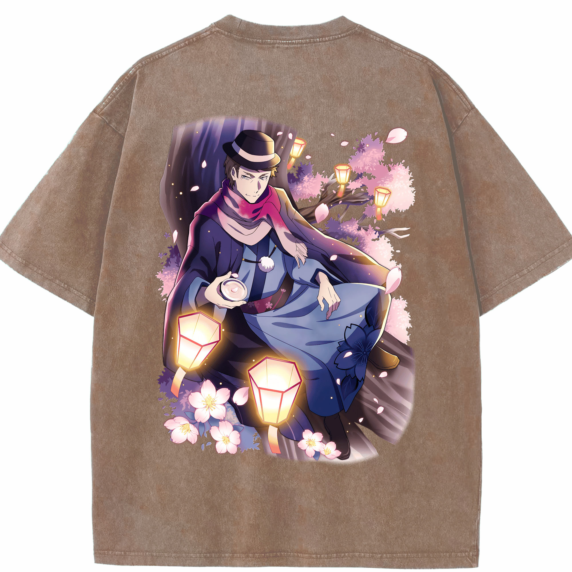 （画像用） 文豪ストレイドッグス Bungo Stray Dogs 綿100% ヴィンテージ風 半袖Tシャツ（背面プリント）