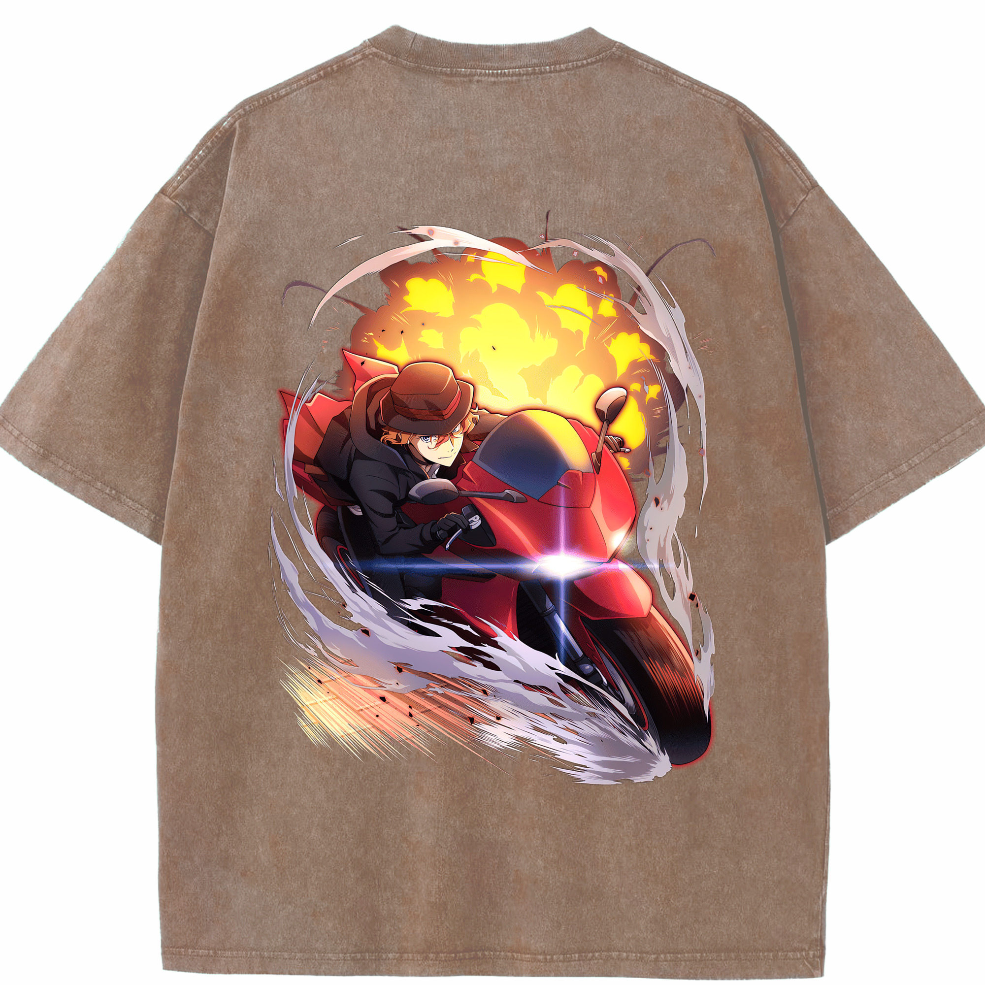 （画像用） 文豪ストレイドッグス Bungo Stray Dogs 綿100% ヴィンテージ風 半袖Tシャツ（背面プリント）