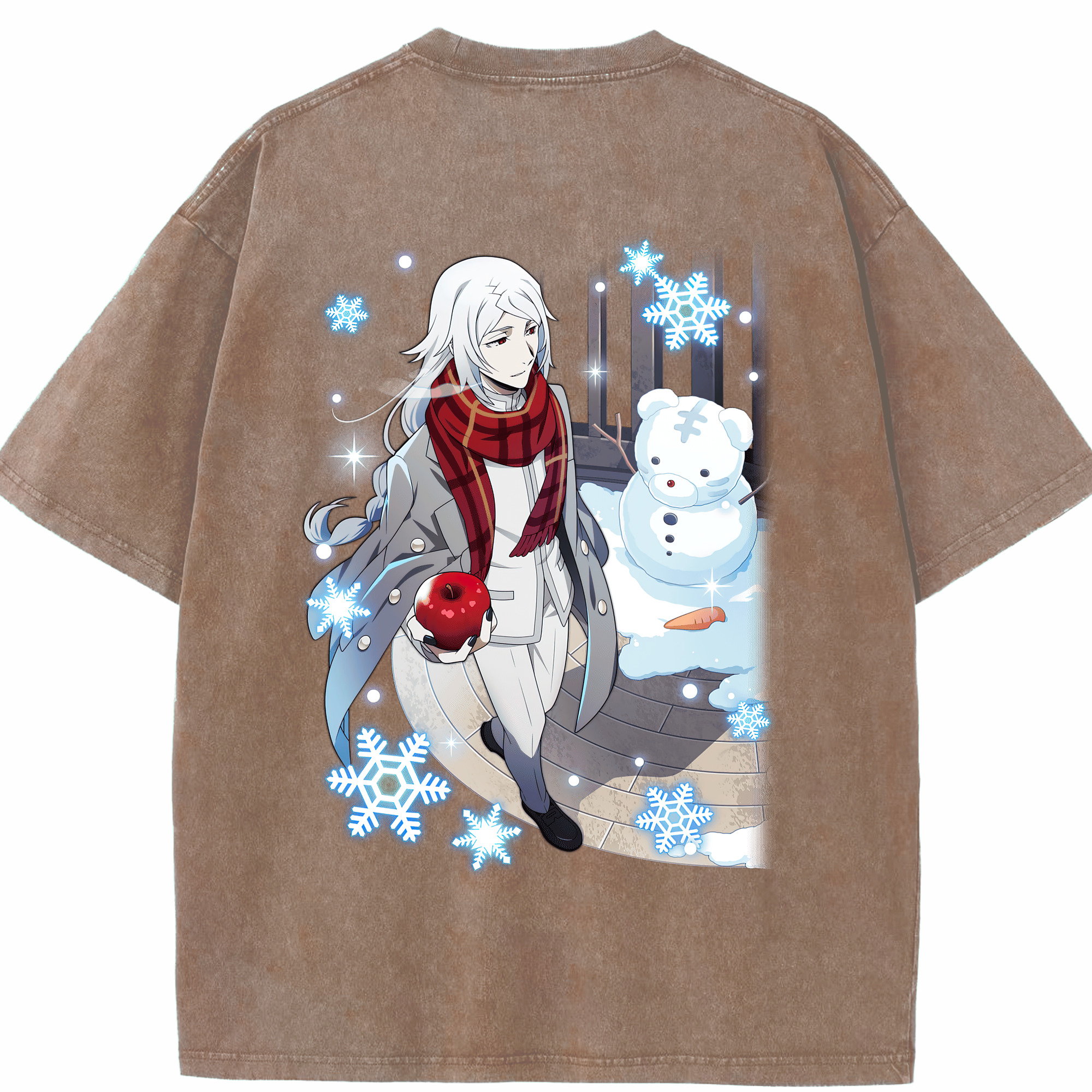 （画像用） 文豪ストレイドッグス Bungo Stray Dogs 綿100% ヴィンテージ風 半袖Tシャツ（背面プリント）