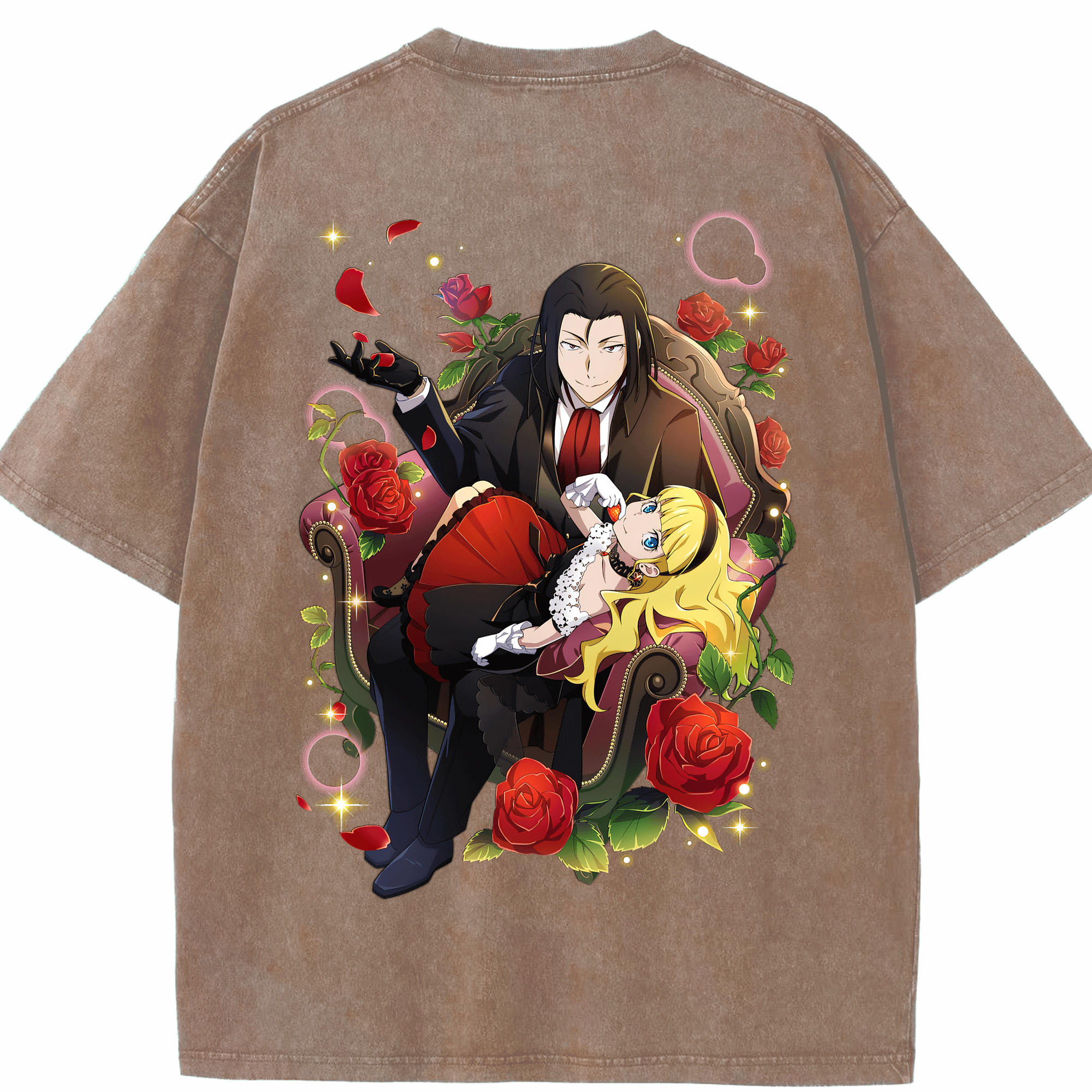 （画像用） 文豪ストレイドッグス Bungo Stray Dogs 綿100% ヴィンテージ風 半袖Tシャツ（背面プリント）