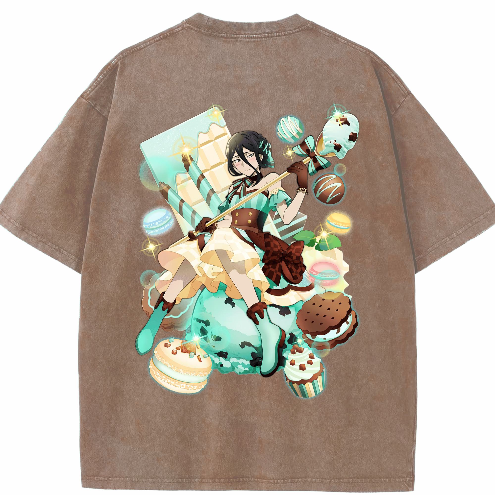 （画像用） 文豪ストレイドッグス Bungo Stray Dogs 綿100% ヴィンテージ風 半袖Tシャツ（背面プリント）