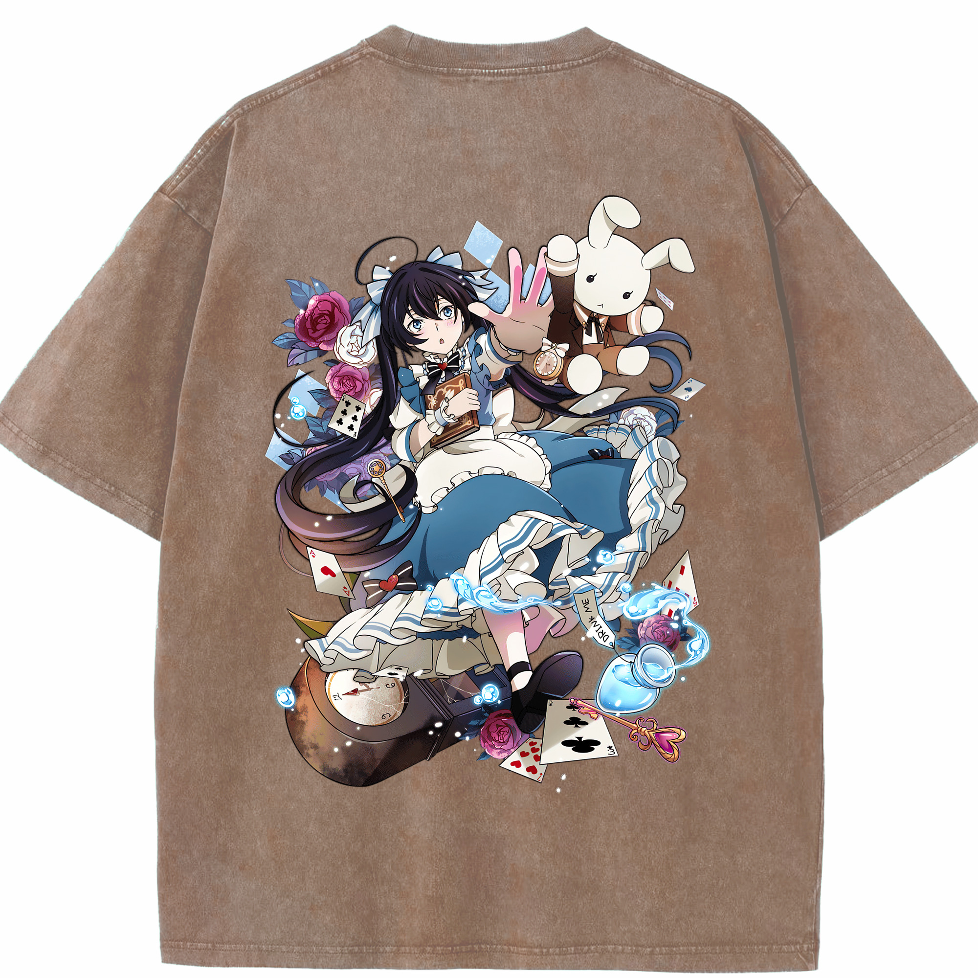 （画像用） 文豪ストレイドッグス Bungo Stray Dogs 綿100% ヴィンテージ風 半袖Tシャツ（背面プリント）