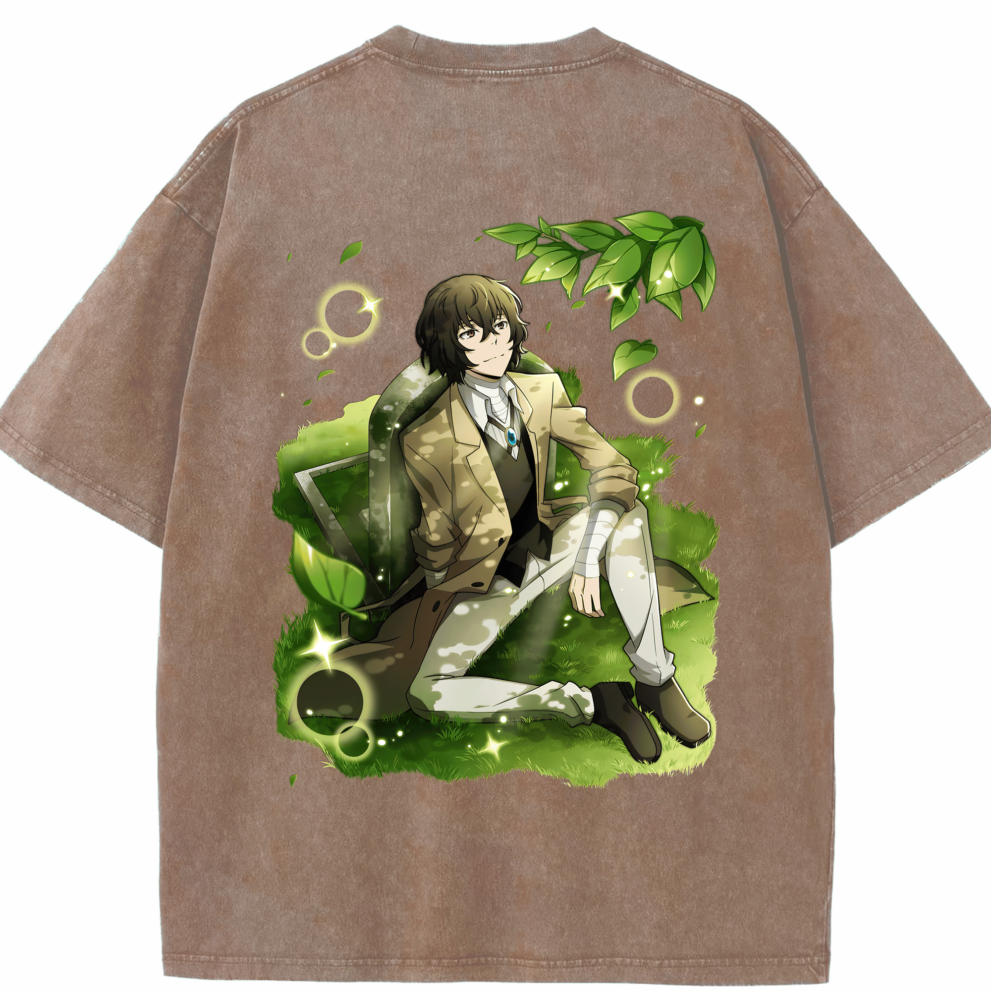 （画像用） 文豪ストレイドッグス Bungo Stray Dogs 綿100% ヴィンテージ風 半袖Tシャツ（背面プリント）