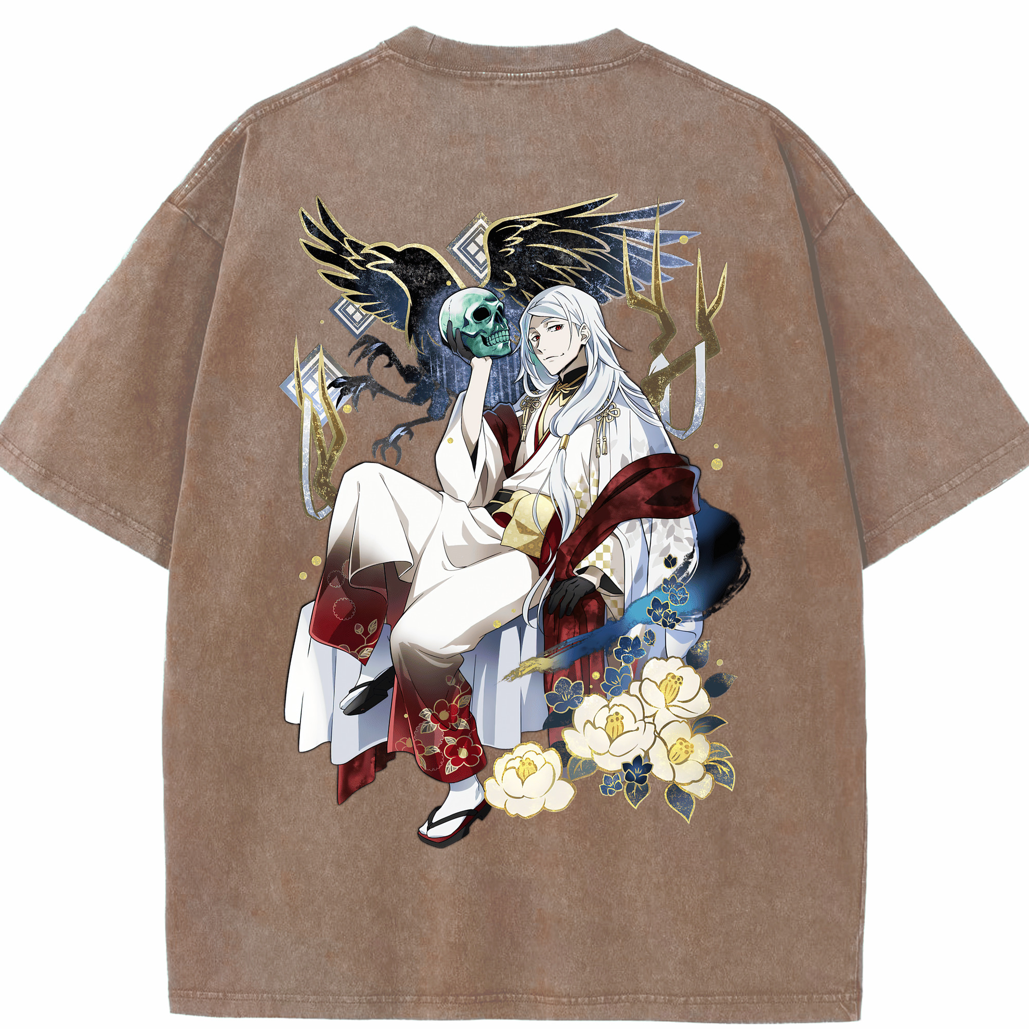（画像用） 文豪ストレイドッグス Bungo Stray Dogs 綿100% ヴィンテージ風 半袖Tシャツ（背面プリント）