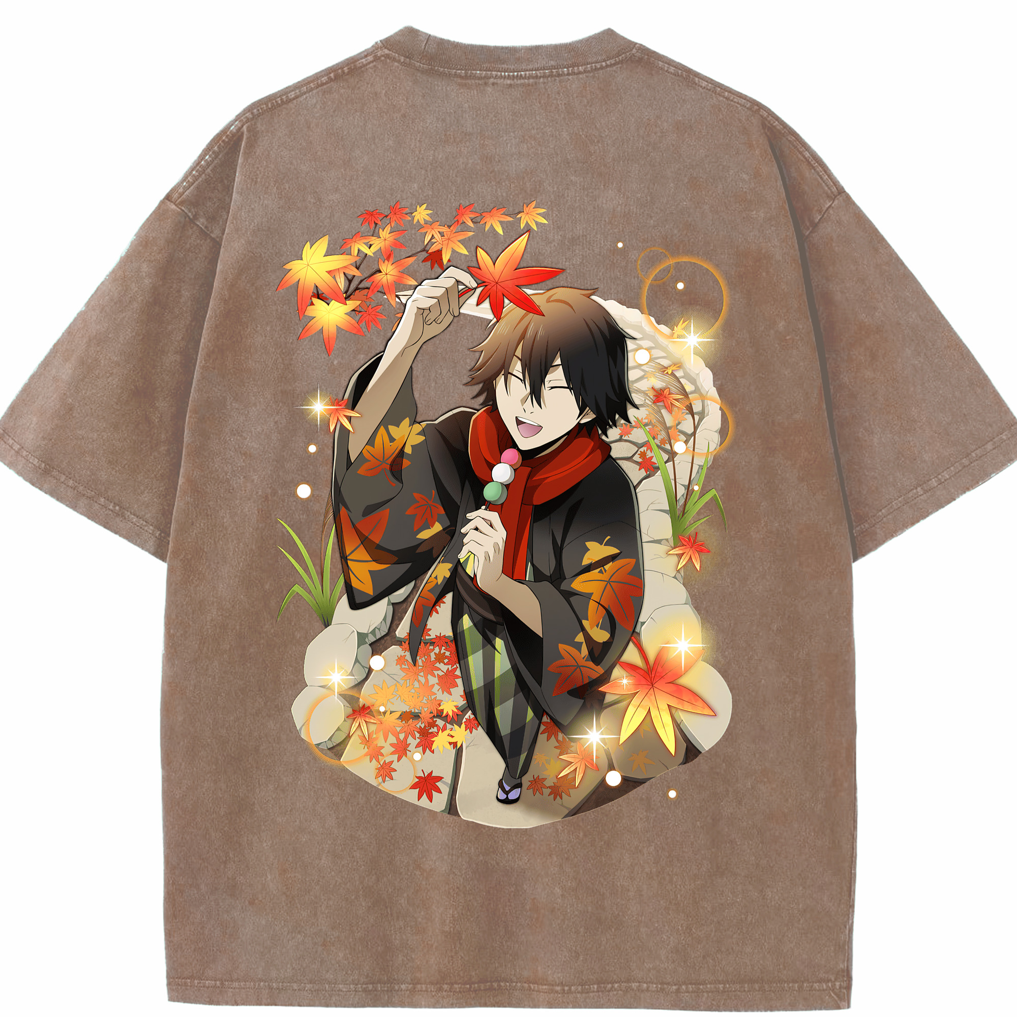 （画像用） 文豪ストレイドッグス Bungo Stray Dogs 綿100% ヴィンテージ風 半袖Tシャツ（背面プリント）