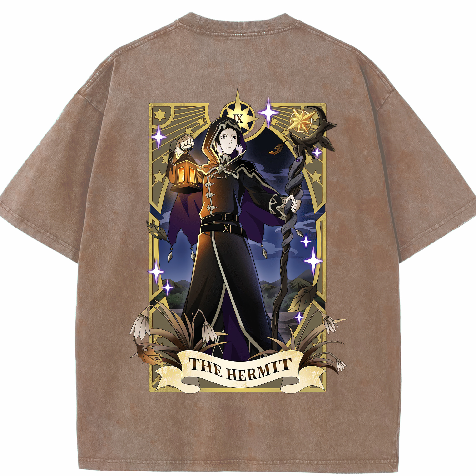 （画像用） 文豪ストレイドッグス Bungo Stray Dogs 綿100% ヴィンテージ風 半袖Tシャツ（背面プリント）