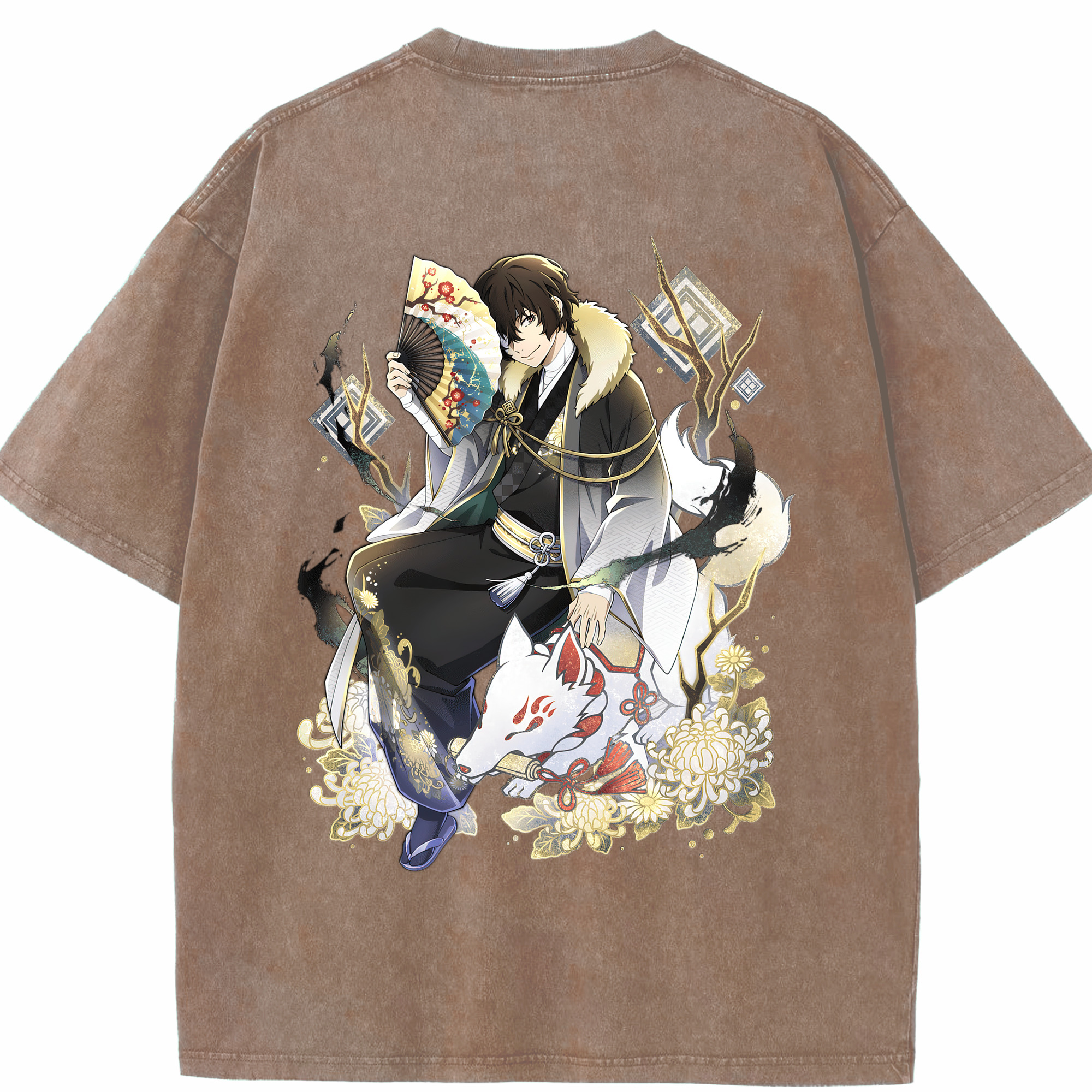 （画像用） 文豪ストレイドッグス Bungo Stray Dogs 綿100% ヴィンテージ風 半袖Tシャツ（背面プリント）