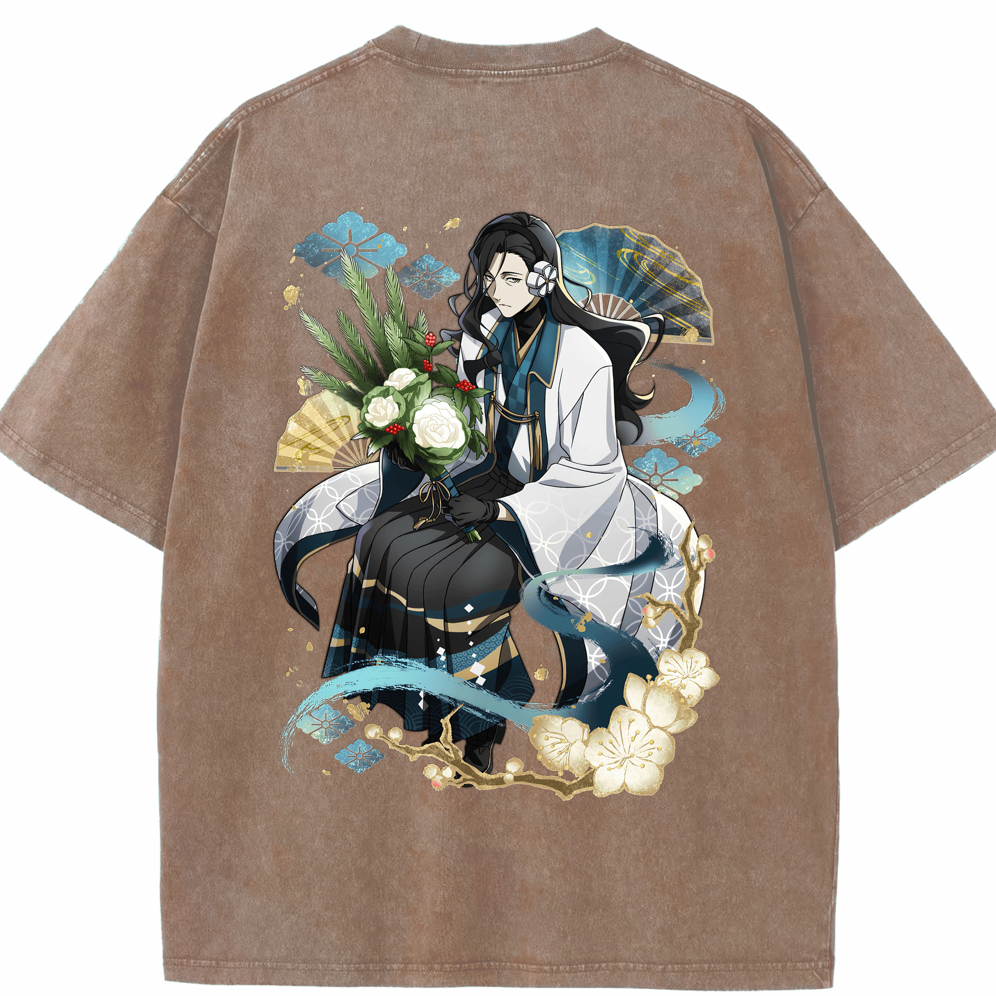 （画像用） 文豪ストレイドッグス Bungo Stray Dogs 綿100% ヴィンテージ風 半袖Tシャツ（背面プリント）