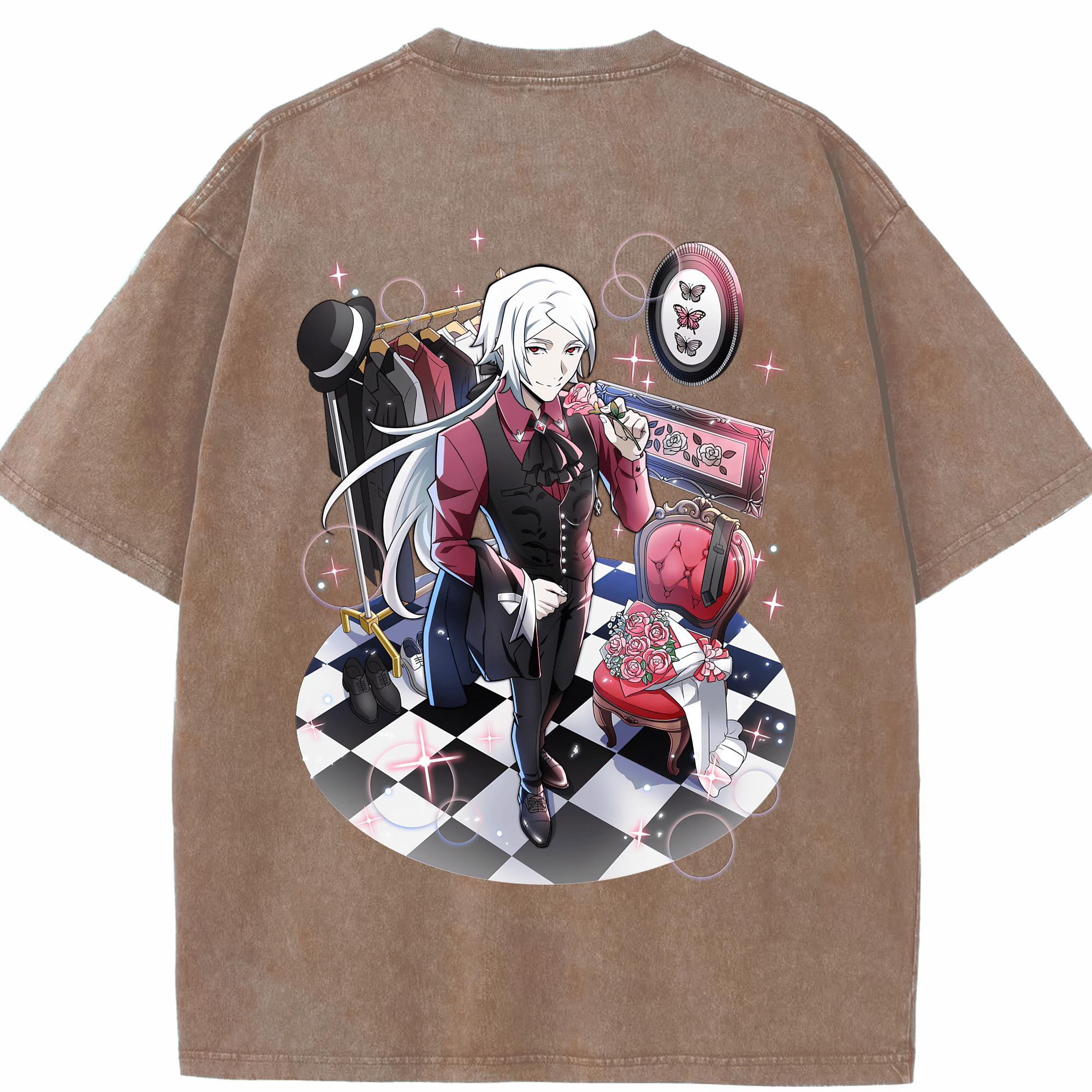 （画像用） 文豪ストレイドッグス Bungo Stray Dogs 綿100% ヴィンテージ風 半袖Tシャツ（背面プリント）