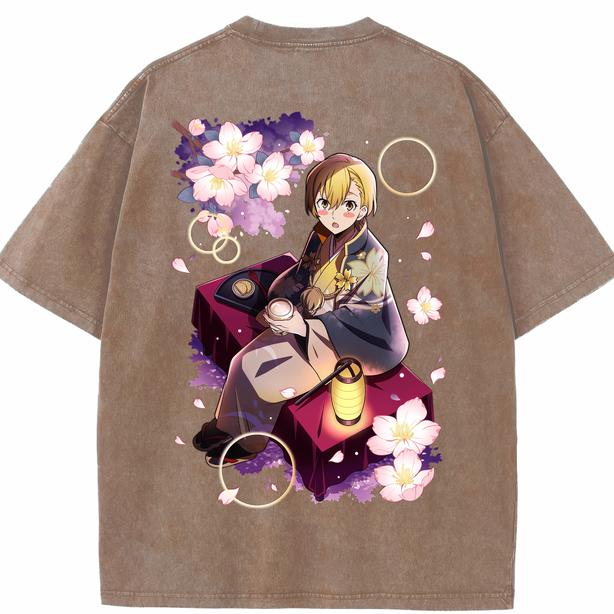 （画像用） 文豪ストレイドッグス Bungo Stray Dogs 綿100% ヴィンテージ風 半袖Tシャツ（背面プリント）