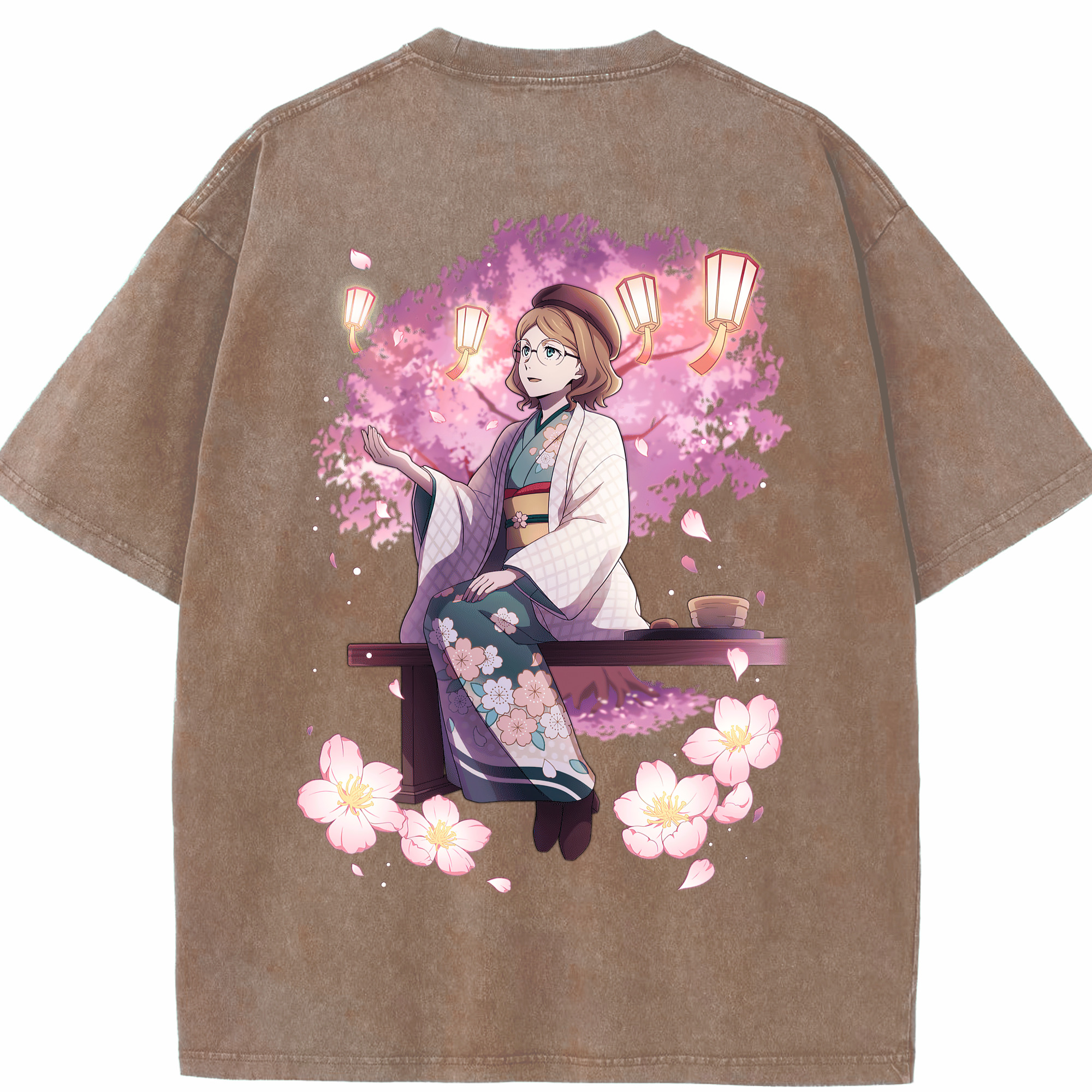 （画像用） 文豪ストレイドッグス Bungo Stray Dogs 綿100% ヴィンテージ風 半袖Tシャツ（背面プリント）