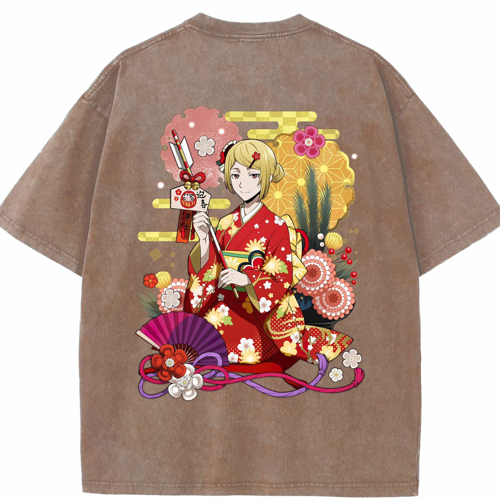 （画像用） 文豪ストレイドッグス Bungo Stray Dogs 綿100% ヴィンテージ風 半袖Tシャツ（背面プリント）