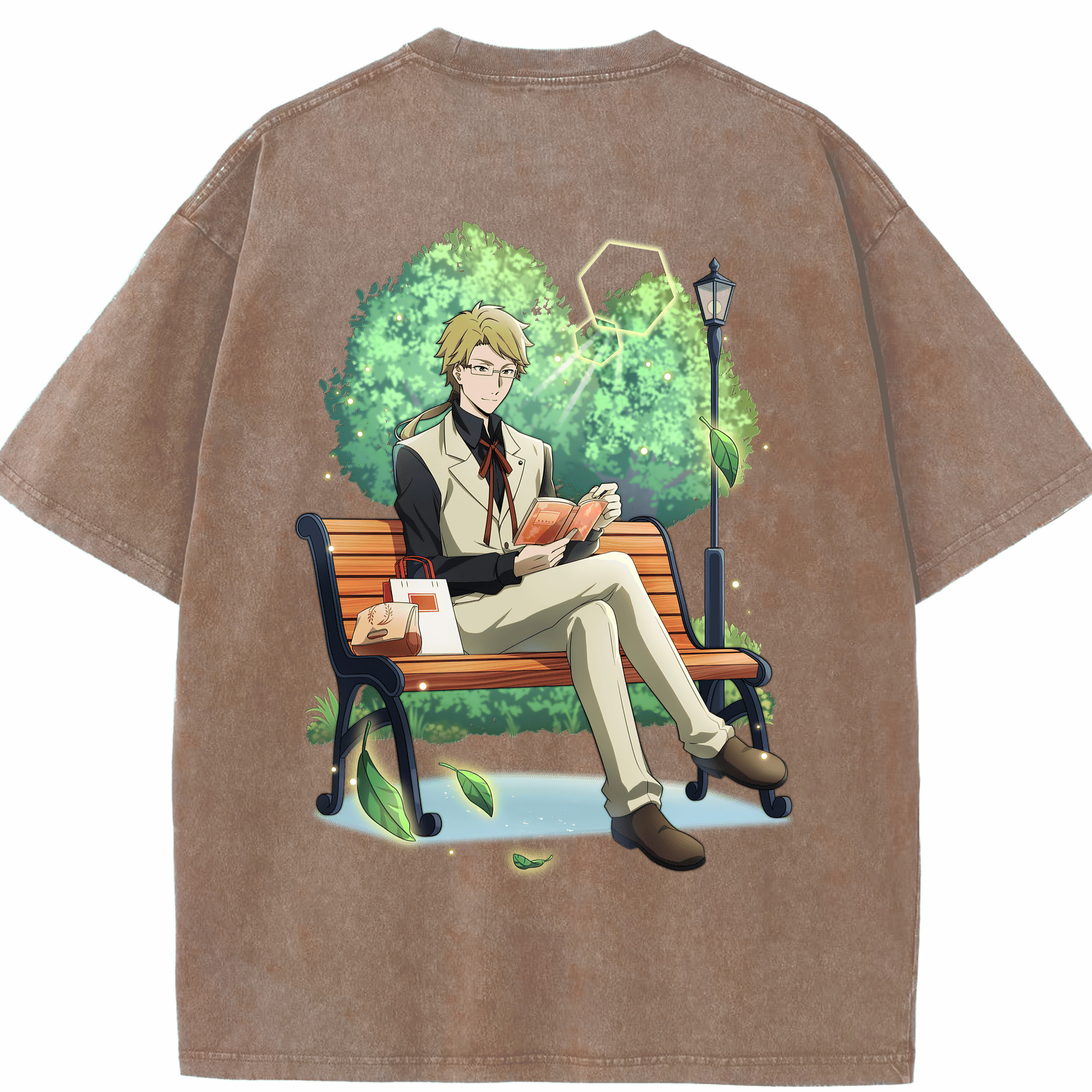 （画像用） 文豪ストレイドッグス Bungo Stray Dogs 綿100% ヴィンテージ風 半袖Tシャツ（背面プリント）