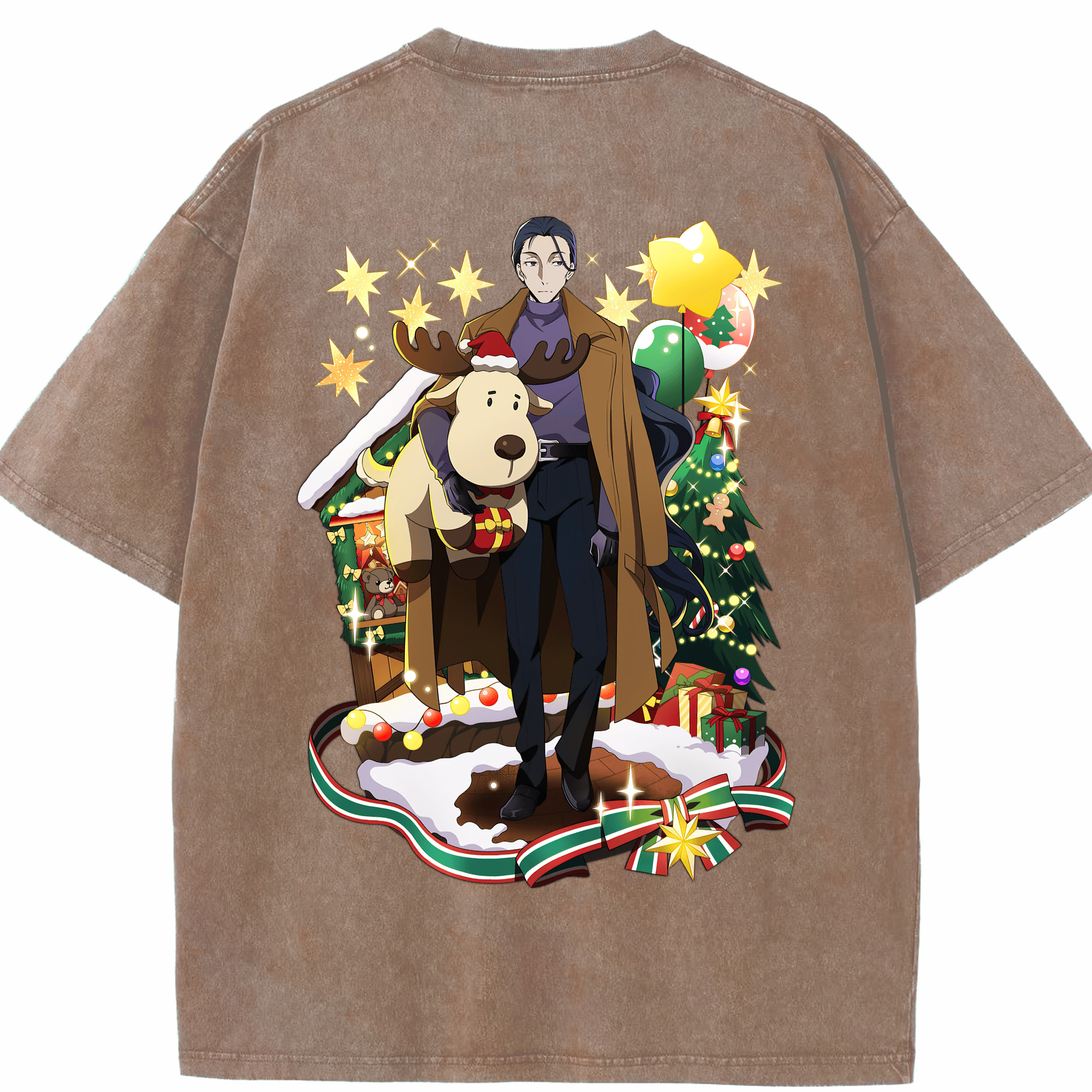 （画像用） 文豪ストレイドッグス Bungo Stray Dogs 綿100% ヴィンテージ風 半袖Tシャツ（背面プリント）