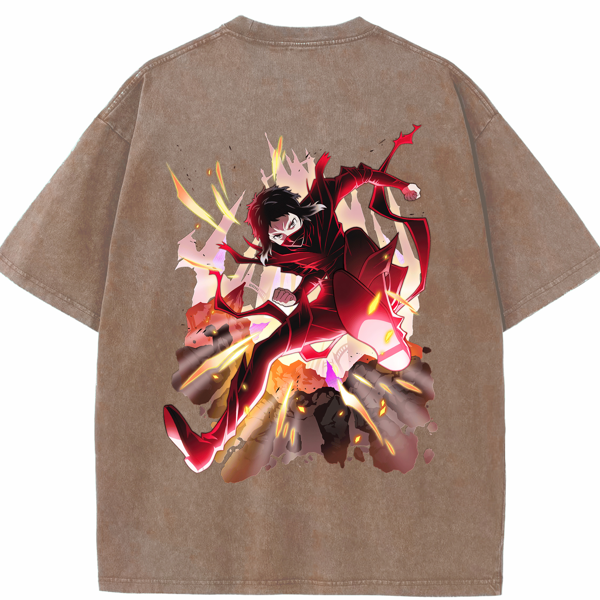 （画像用） 文豪ストレイドッグス Bungo Stray Dogs 綿100% ヴィンテージ風 半袖Tシャツ（背面プリント）