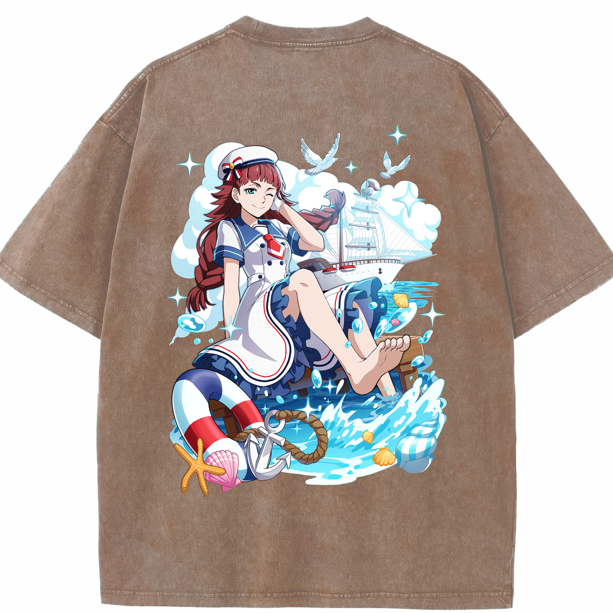 （画像用） 文豪ストレイドッグス Bungo Stray Dogs 綿100% ヴィンテージ風 半袖Tシャツ（背面プリント）