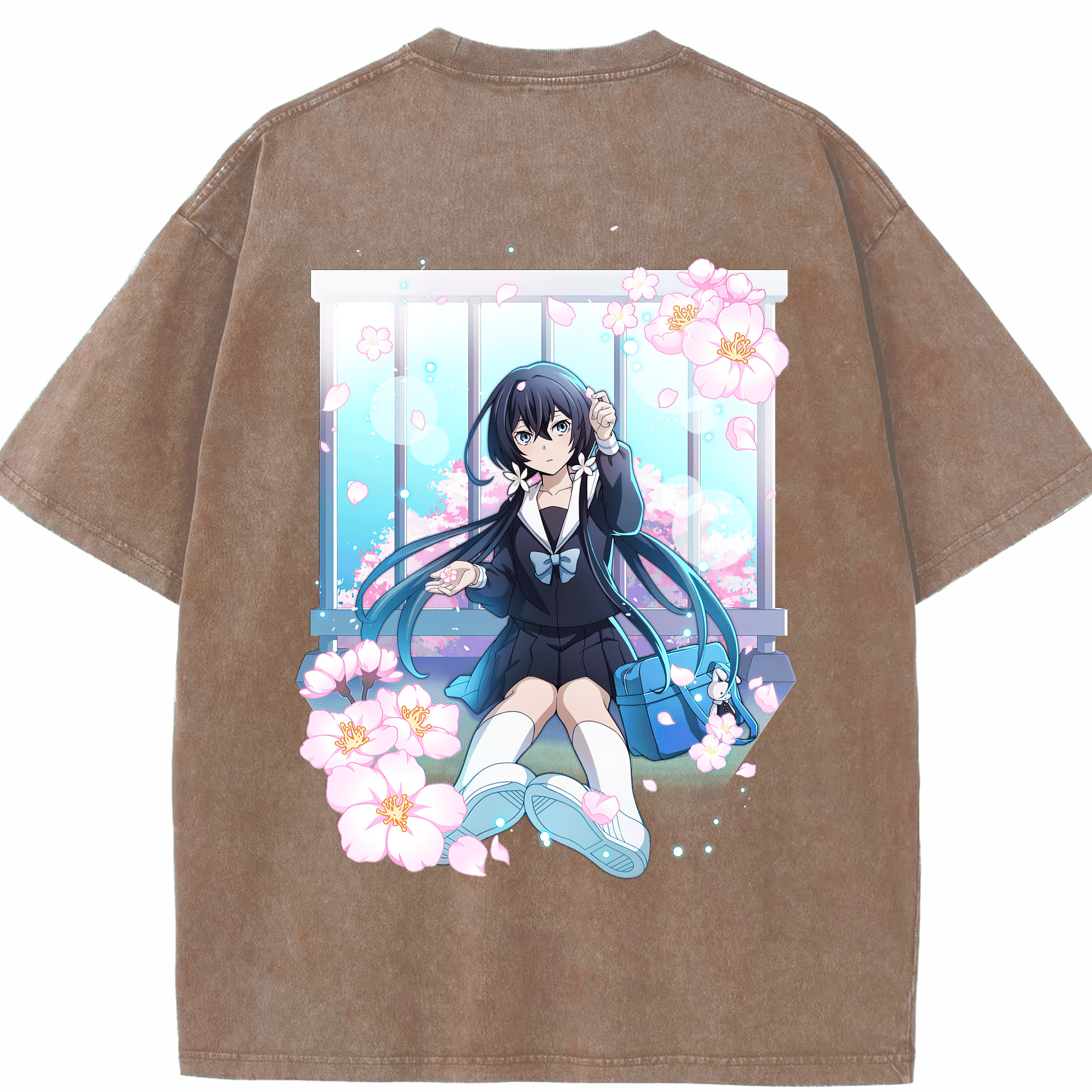 （画像用） 文豪ストレイドッグス Bungo Stray Dogs 綿100% ヴィンテージ風 半袖Tシャツ（背面プリント）
