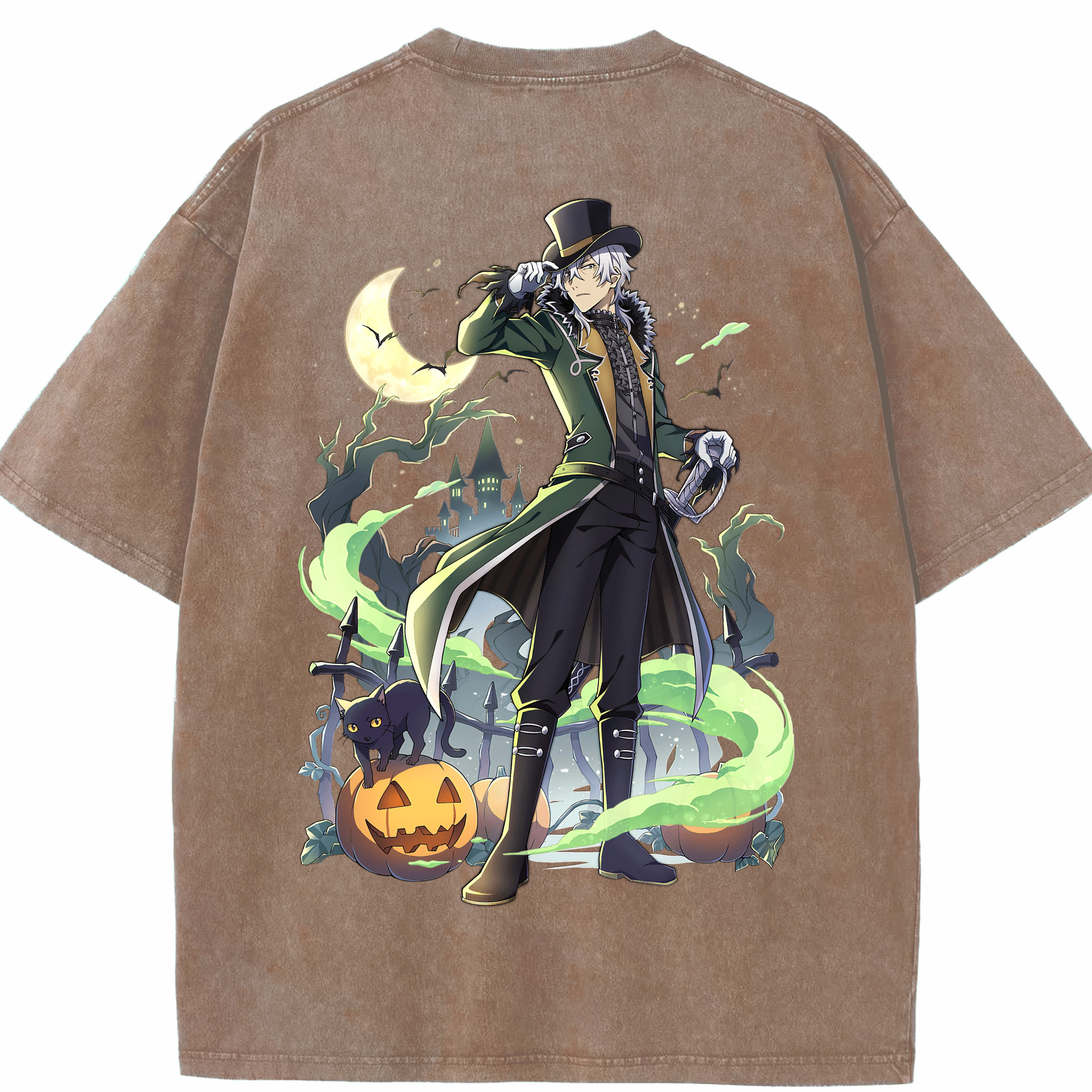 （画像用） 文豪ストレイドッグス Bungo Stray Dogs 綿100% ヴィンテージ風 半袖Tシャツ（背面プリント）