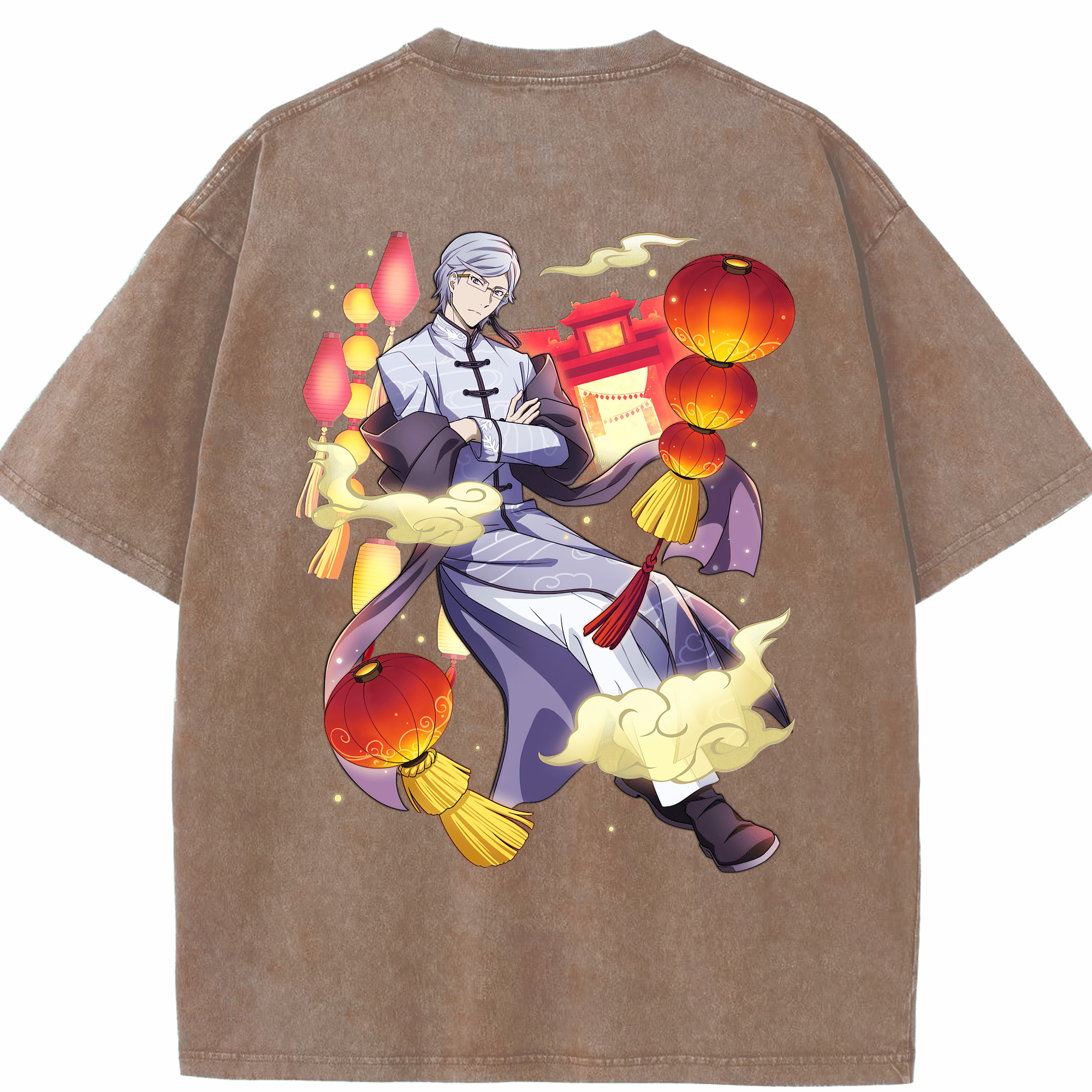 （画像用） 文豪ストレイドッグス Bungo Stray Dogs 綿100% ヴィンテージ風 半袖Tシャツ（背面プリント）