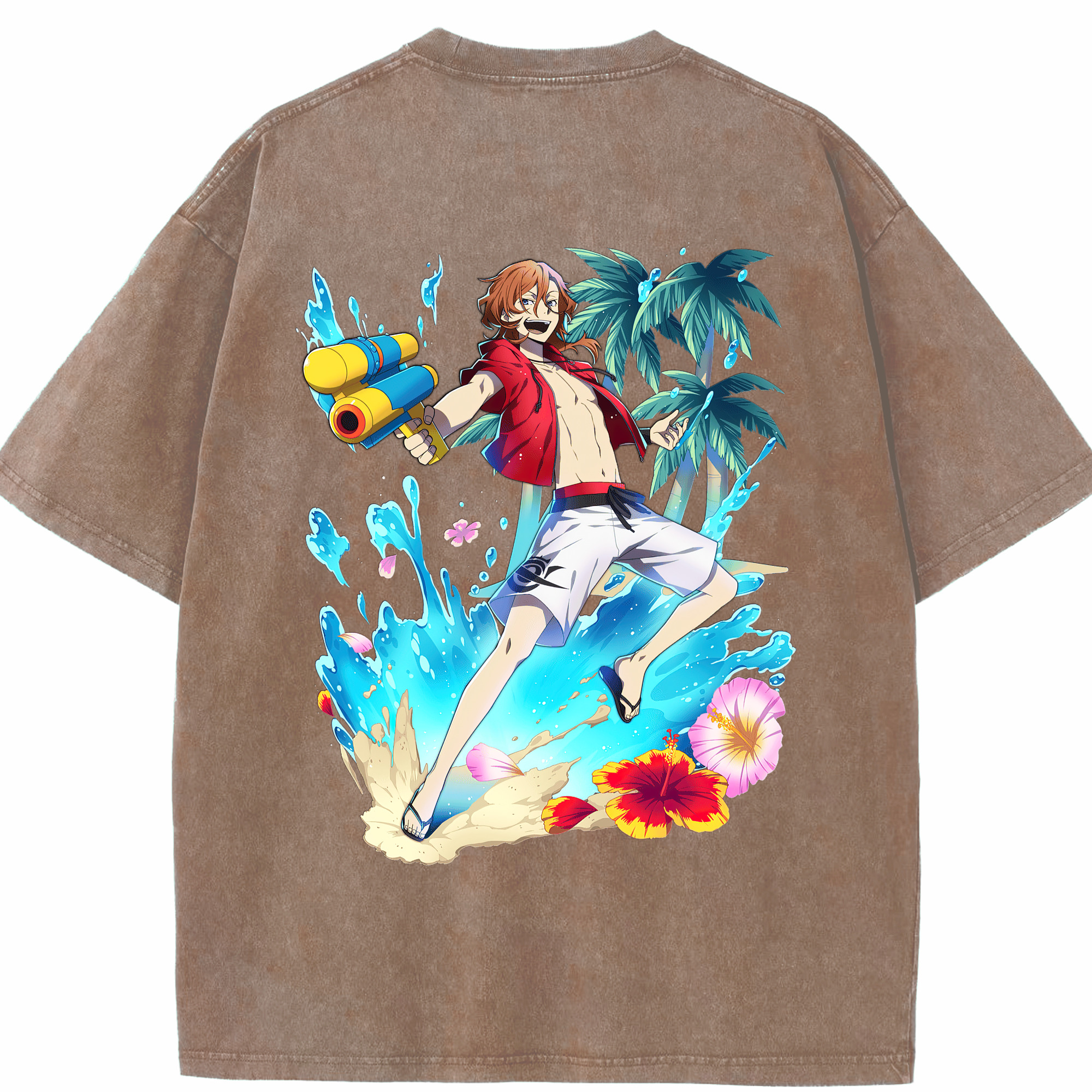 （画像用） 文豪ストレイドッグス Bungo Stray Dogs 綿100% ヴィンテージ風 半袖Tシャツ（背面プリント）