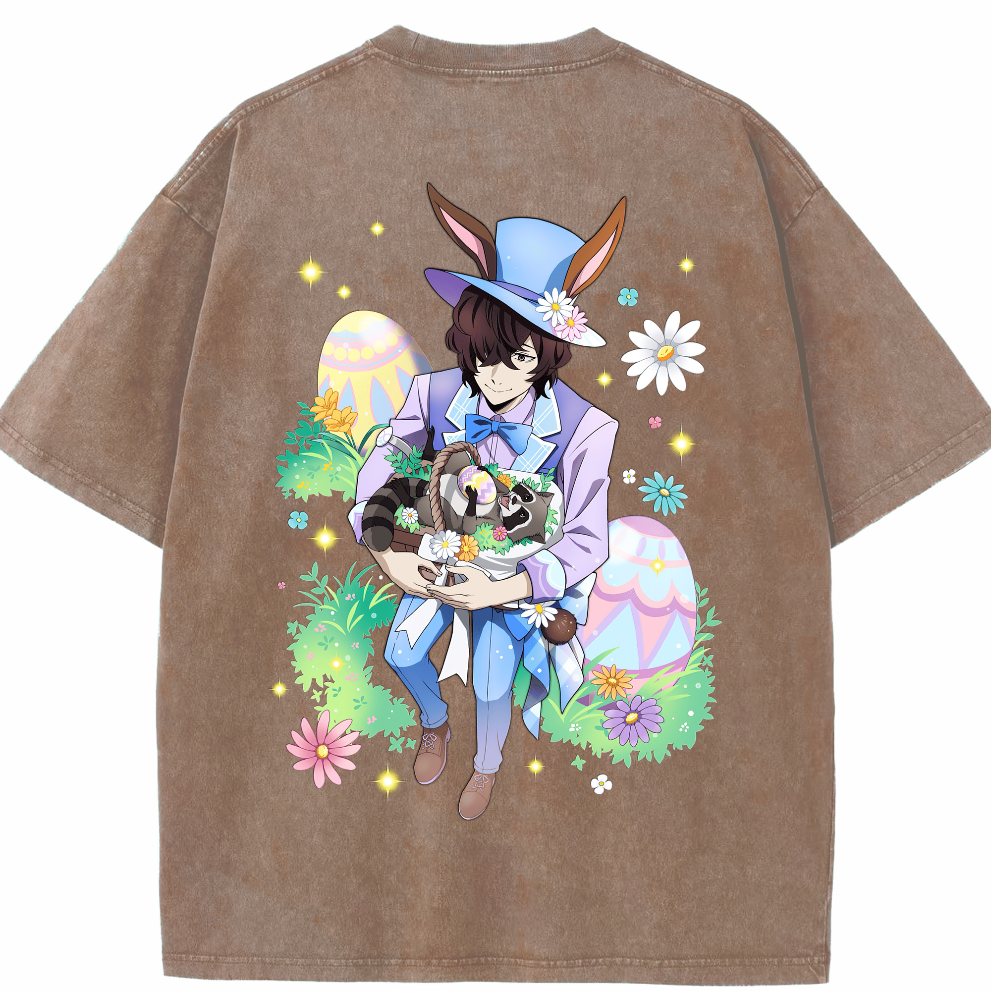 （画像用） 文豪ストレイドッグス Bungo Stray Dogs 綿100% ヴィンテージ風 半袖Tシャツ（背面プリント）