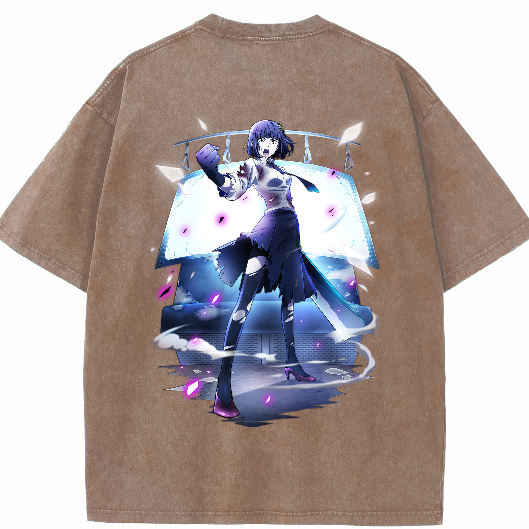 （画像用） 文豪ストレイドッグス Bungo Stray Dogs 綿100% ヴィンテージ風 半袖Tシャツ（背面プリント）
