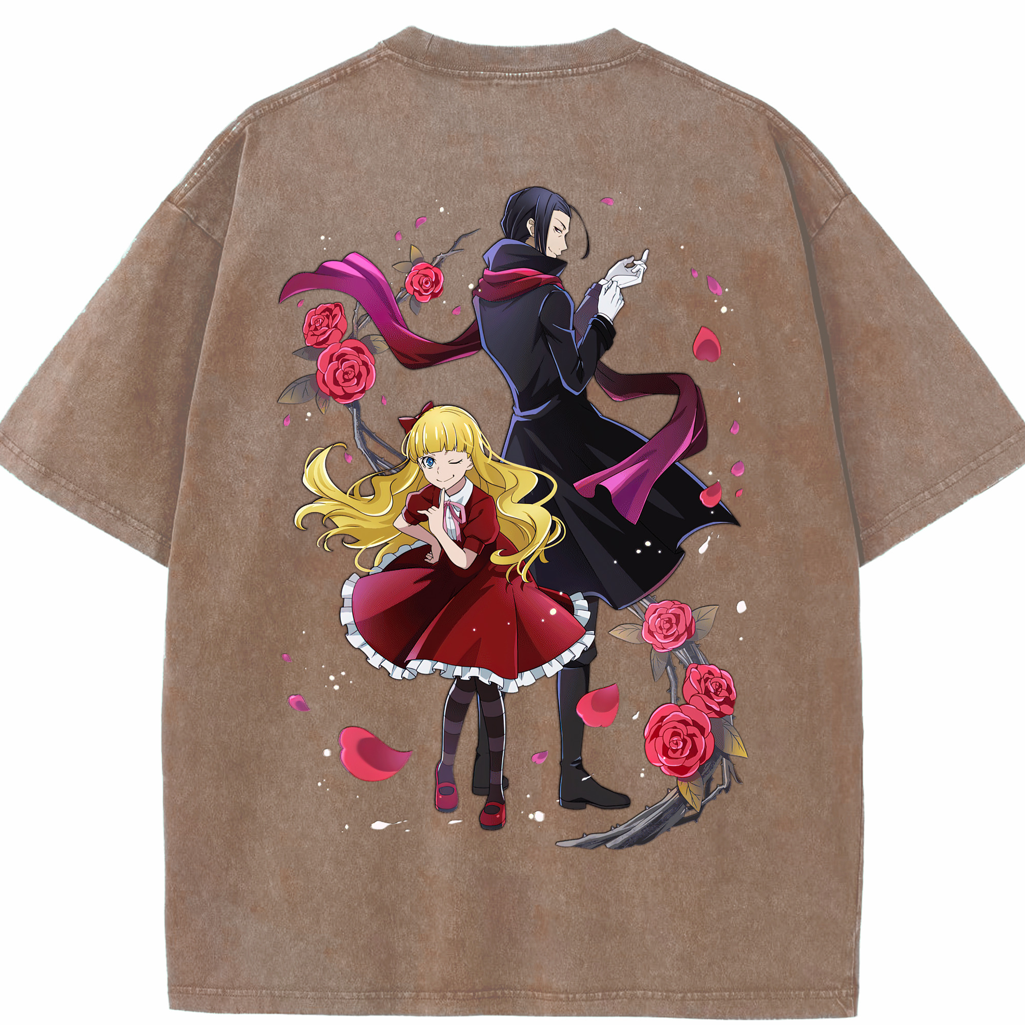 （画像用） 文豪ストレイドッグス Bungo Stray Dogs 綿100% ヴィンテージ風 半袖Tシャツ（背面プリント）