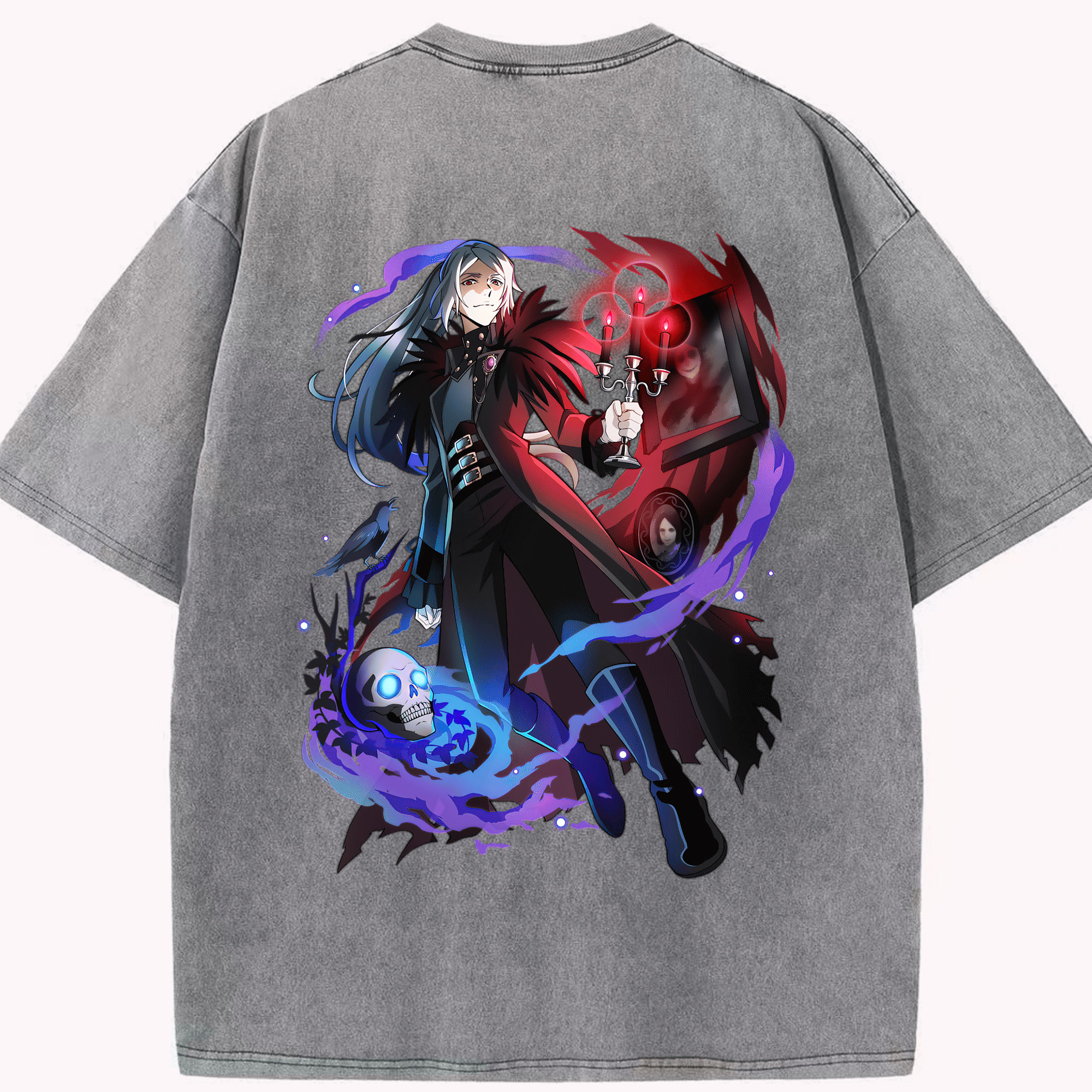（画像用） 文豪ストレイドッグス Bungo Stray Dogs 綿100% ヴィンテージ風 半袖Tシャツ（背面プリント）
