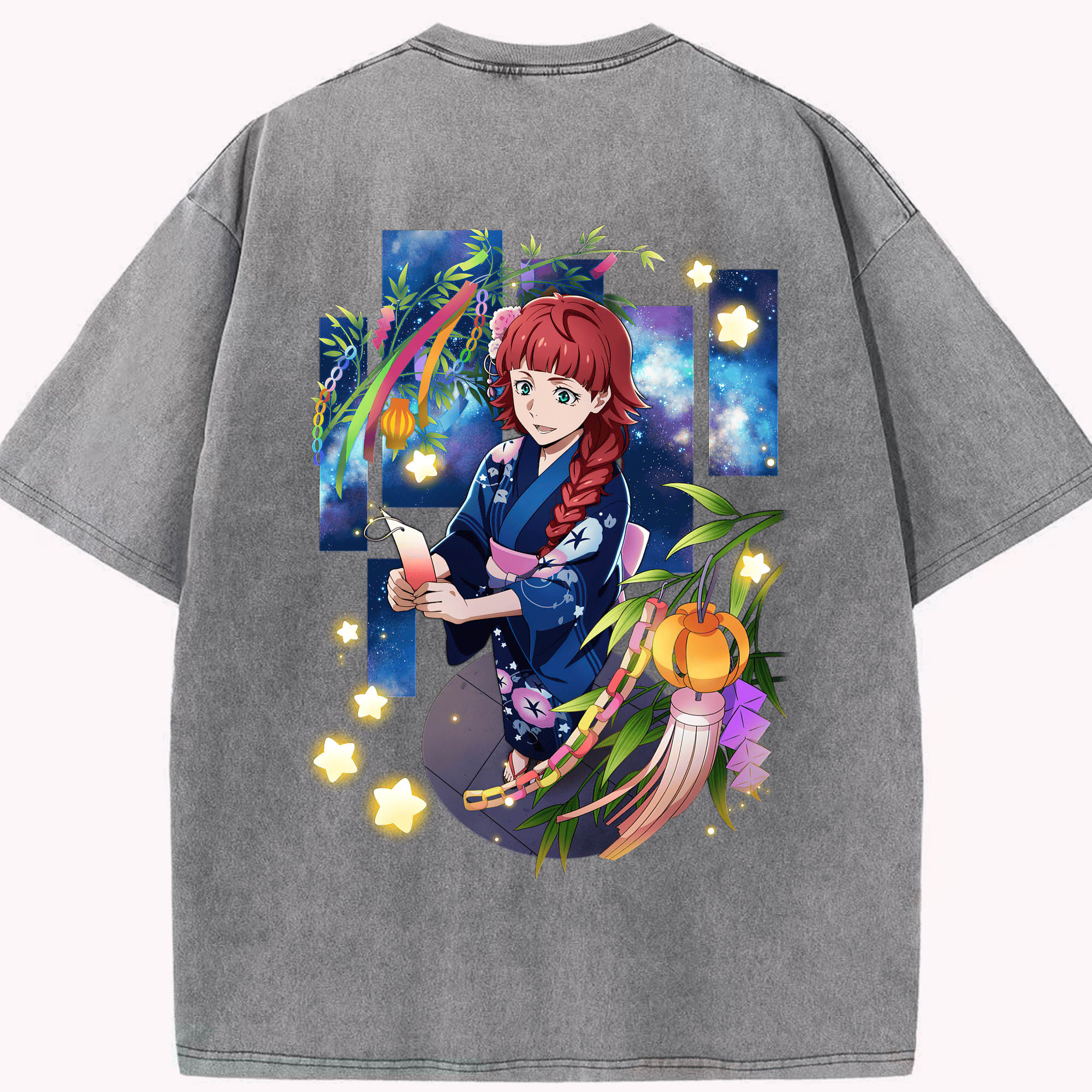 （画像用） 文豪ストレイドッグス Bungo Stray Dogs 綿100% ヴィンテージ風 半袖Tシャツ（背面プリント）