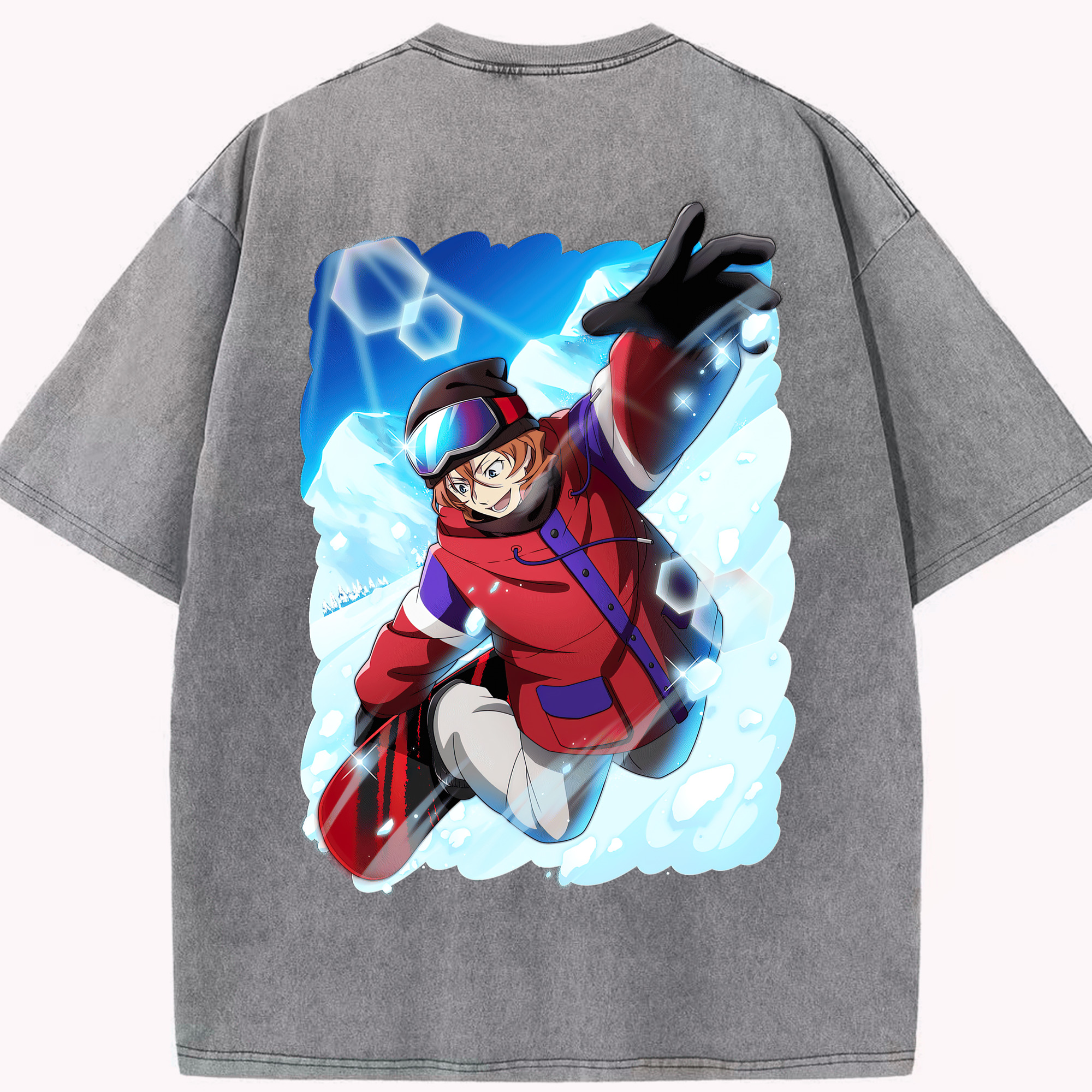 （画像用） 文豪ストレイドッグス Bungo Stray Dogs 綿100% ヴィンテージ風 半袖Tシャツ（背面プリント）