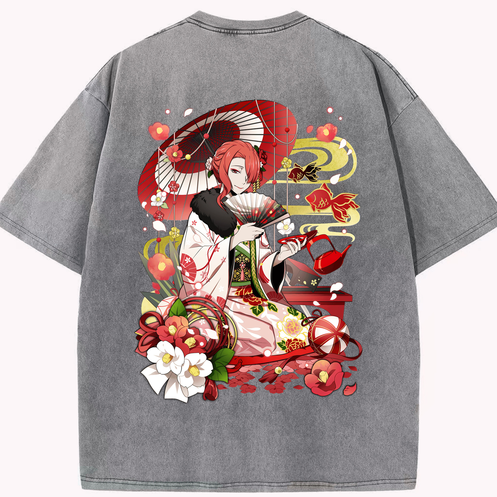 （画像用） 文豪ストレイドッグス Bungo Stray Dogs 綿100% ヴィンテージ風 半袖Tシャツ（背面プリント）