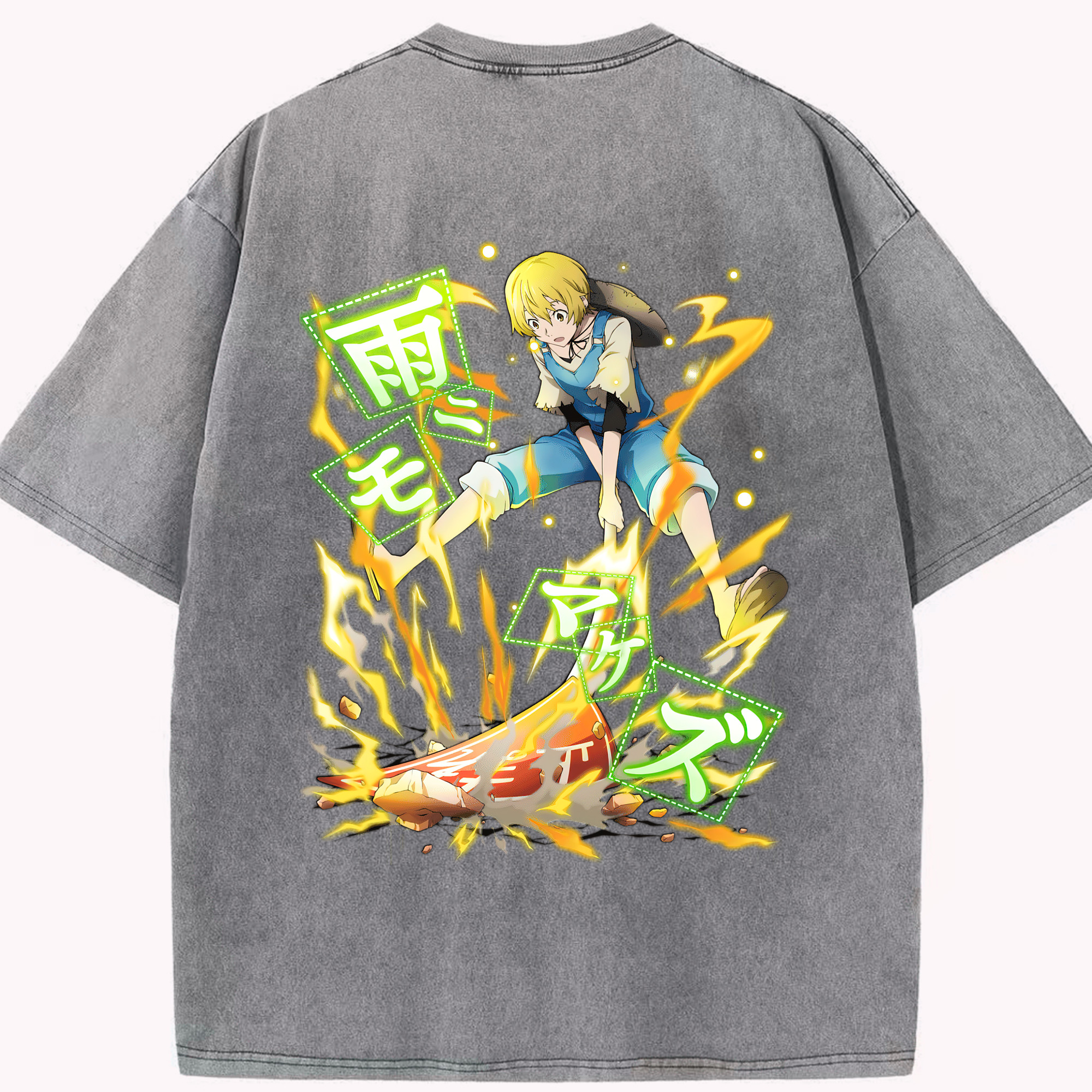 （画像用） 文豪ストレイドッグス Bungo Stray Dogs 綿100% ヴィンテージ風 半袖Tシャツ（背面プリント）