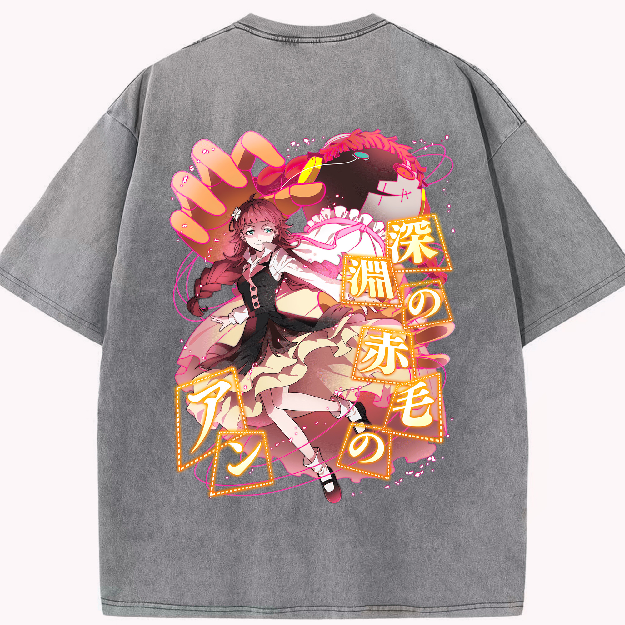 （画像用） 文豪ストレイドッグス Bungo Stray Dogs 綿100% ヴィンテージ風 半袖Tシャツ（背面プリント）