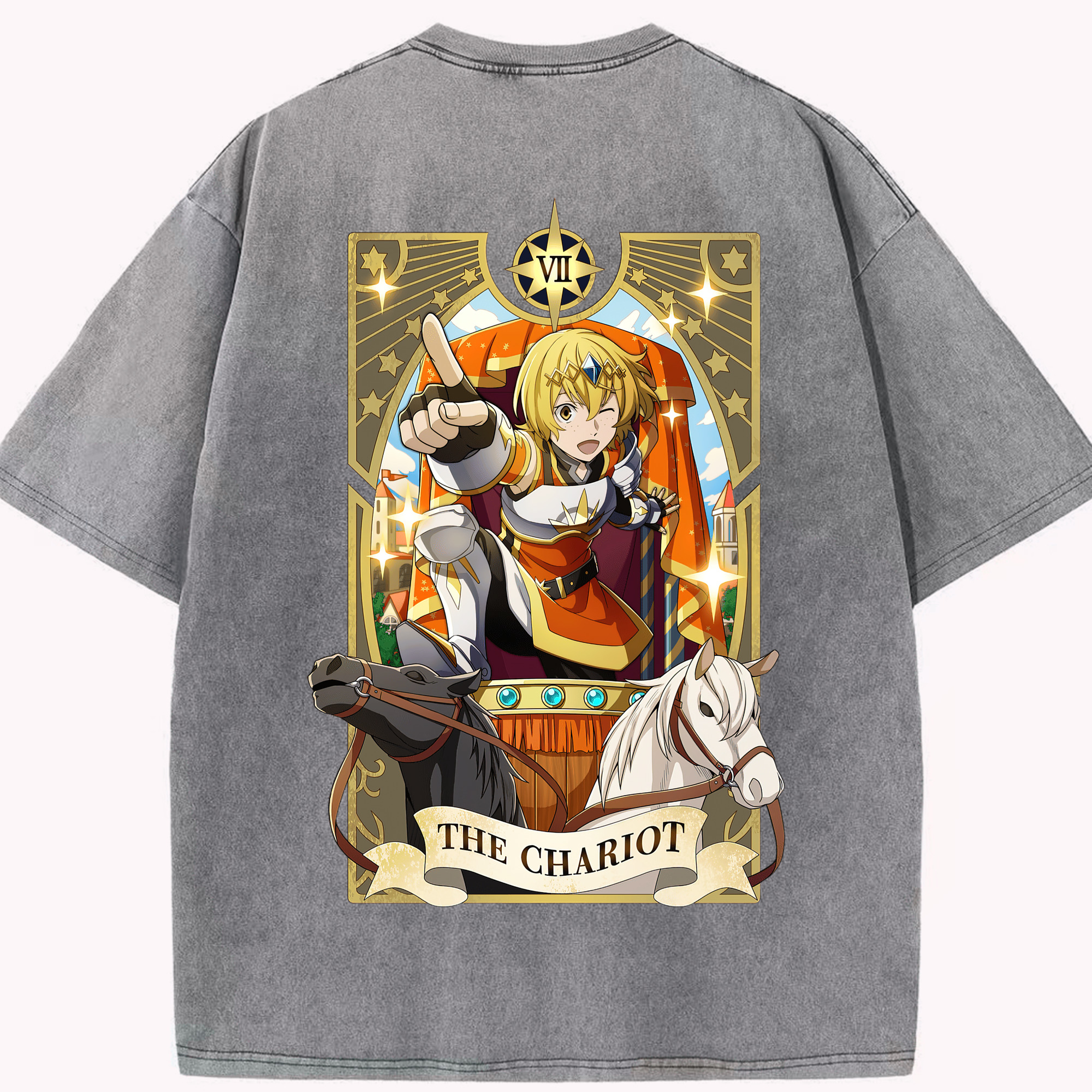 （画像用） 文豪ストレイドッグス Bungo Stray Dogs 綿100% ヴィンテージ風 半袖Tシャツ（背面プリント）