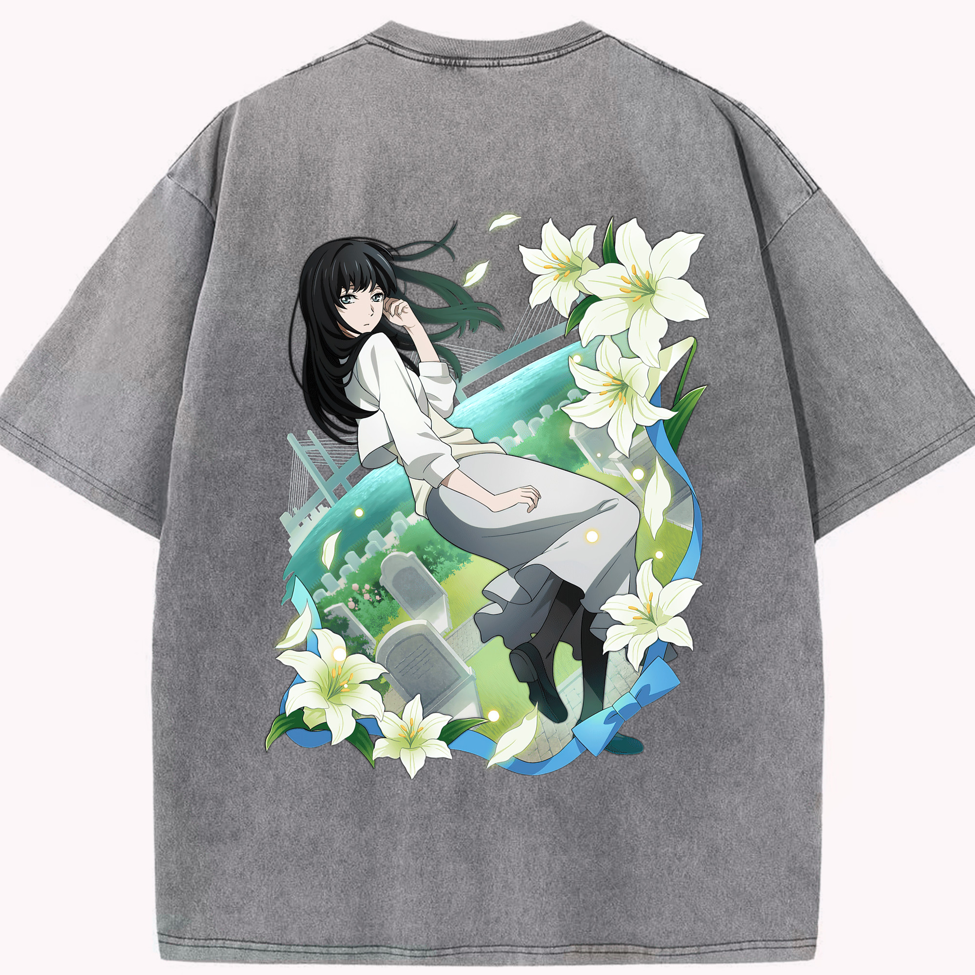 （画像用） 文豪ストレイドッグス Bungo Stray Dogs 綿100% ヴィンテージ風 半袖Tシャツ（背面プリント）